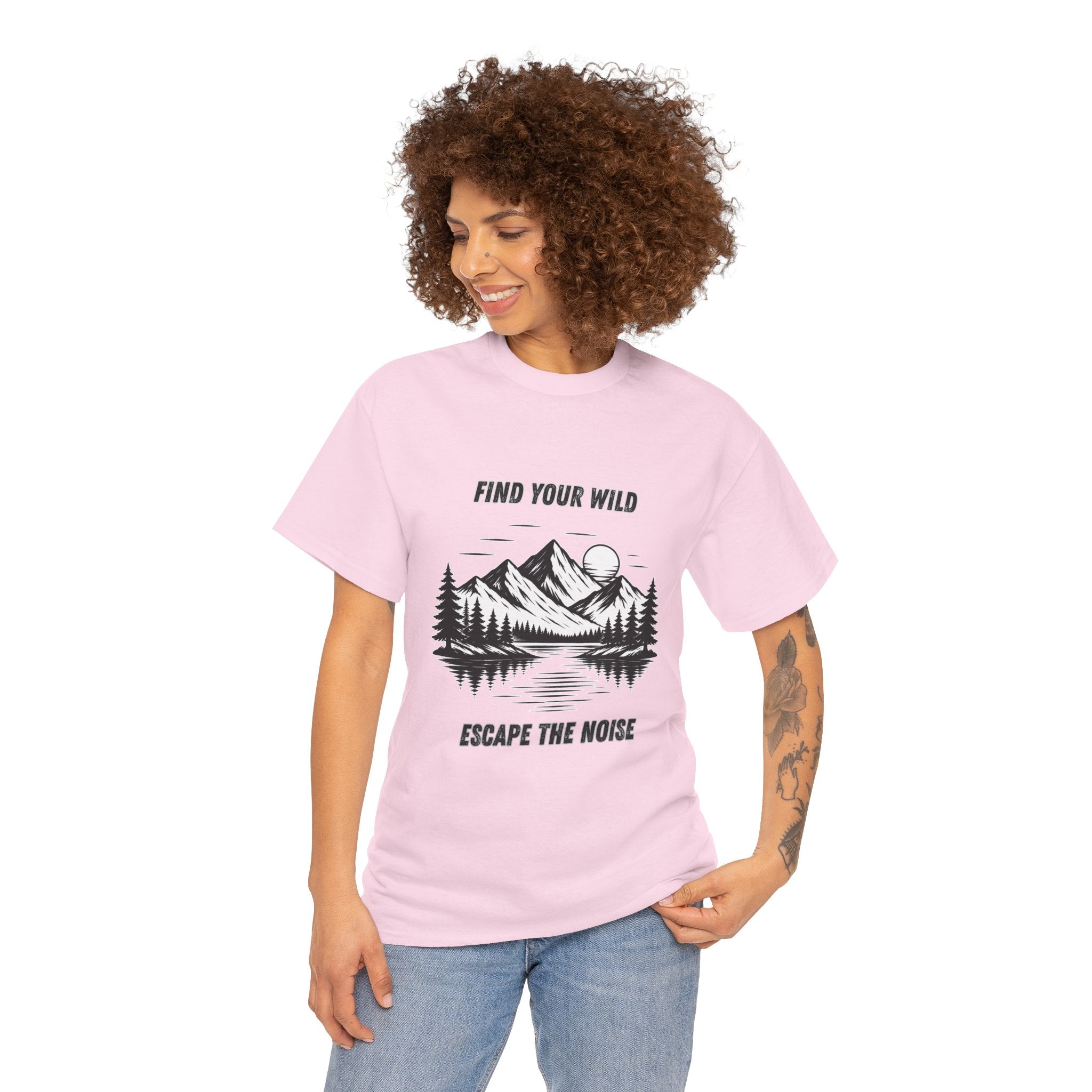 Find Your Wild Escape The Noise T Shirt – Vintage Mountain Hiking Camping Nature Tee