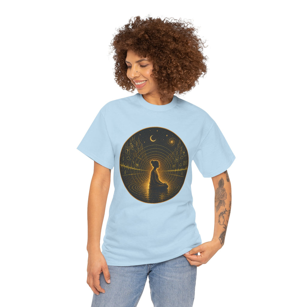 Stillness Speaks Illustrated T-Shirt – Digital Detox Meditation Graphic Tee