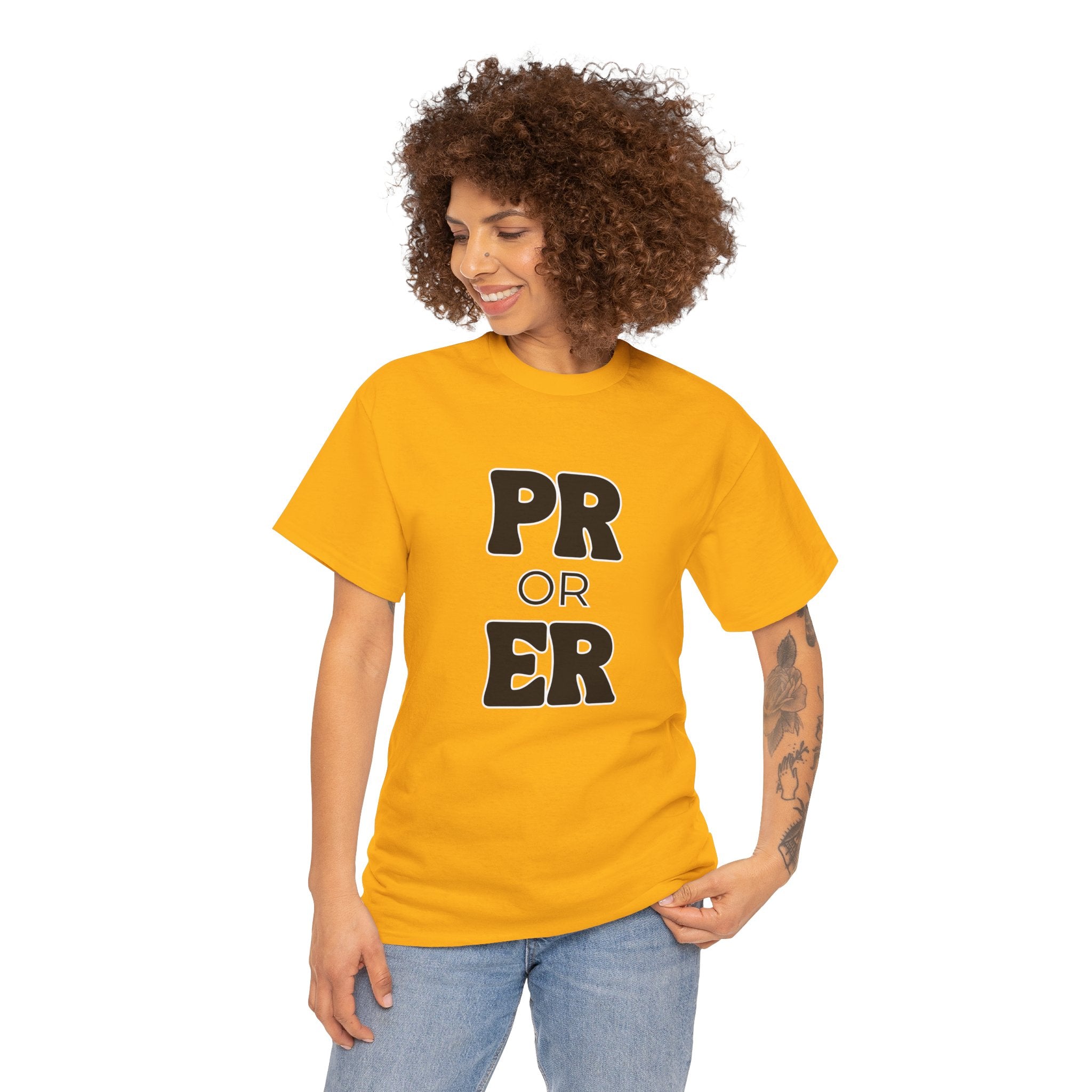 PR or ER T-Shirt | Funny Powerlifting Gym Shirt | Weightlifting Gift for Men & Women
