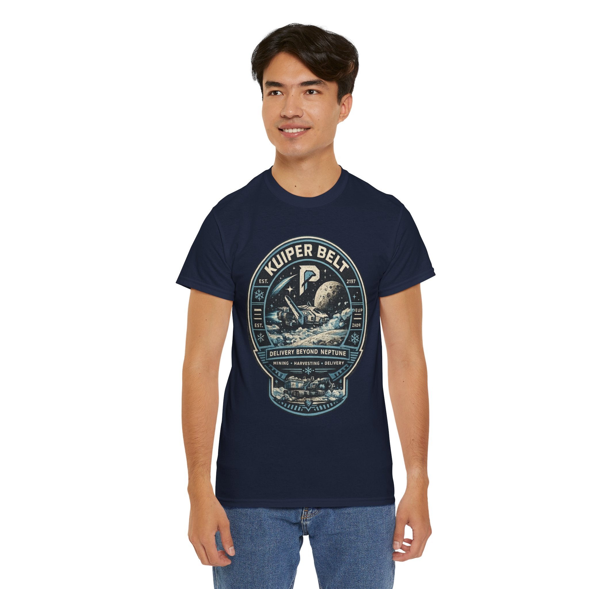 Kuiper Belt Space Exploration T Shirt – Retro Sci Fi Astronaut Graphic Tee