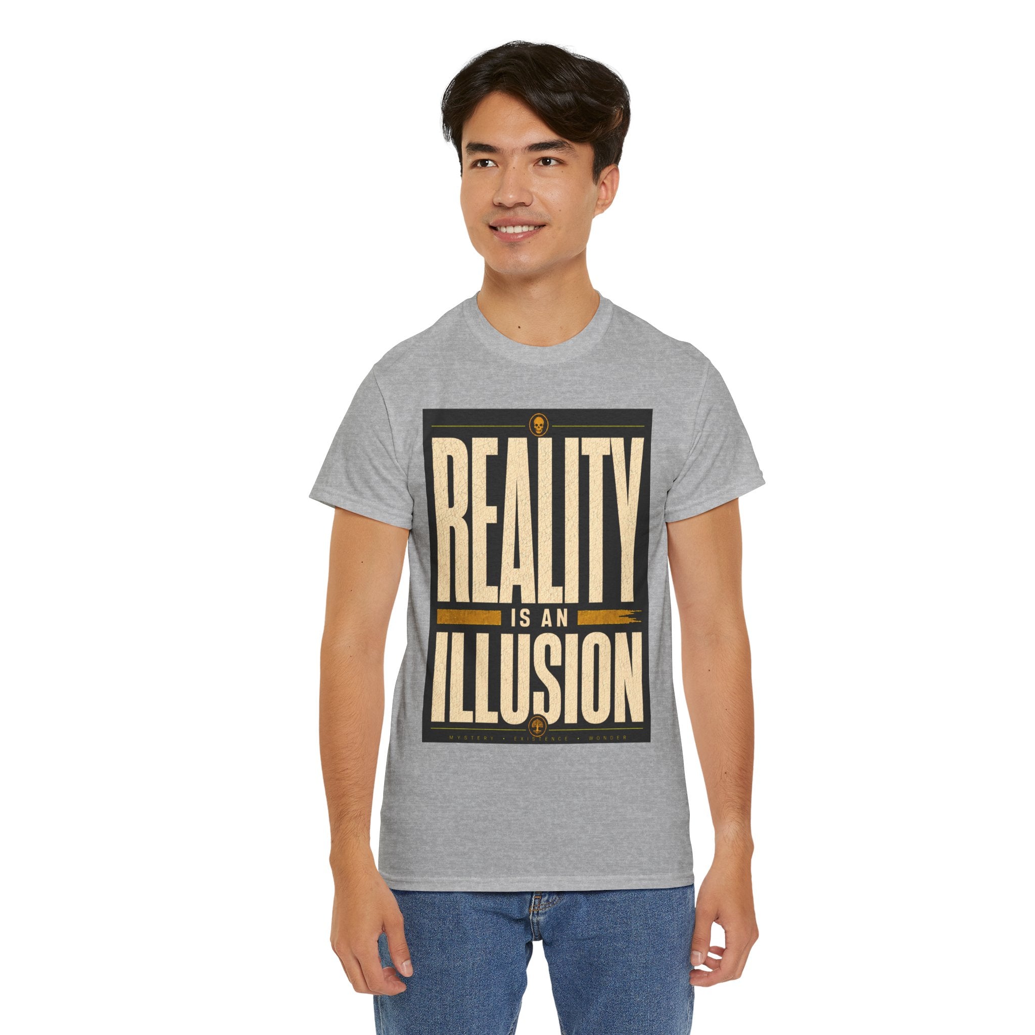 Reality Is An Illusion T Shirt – Philosophical Quote Graphic Tee for Thinkers and Minimalist Streetwear