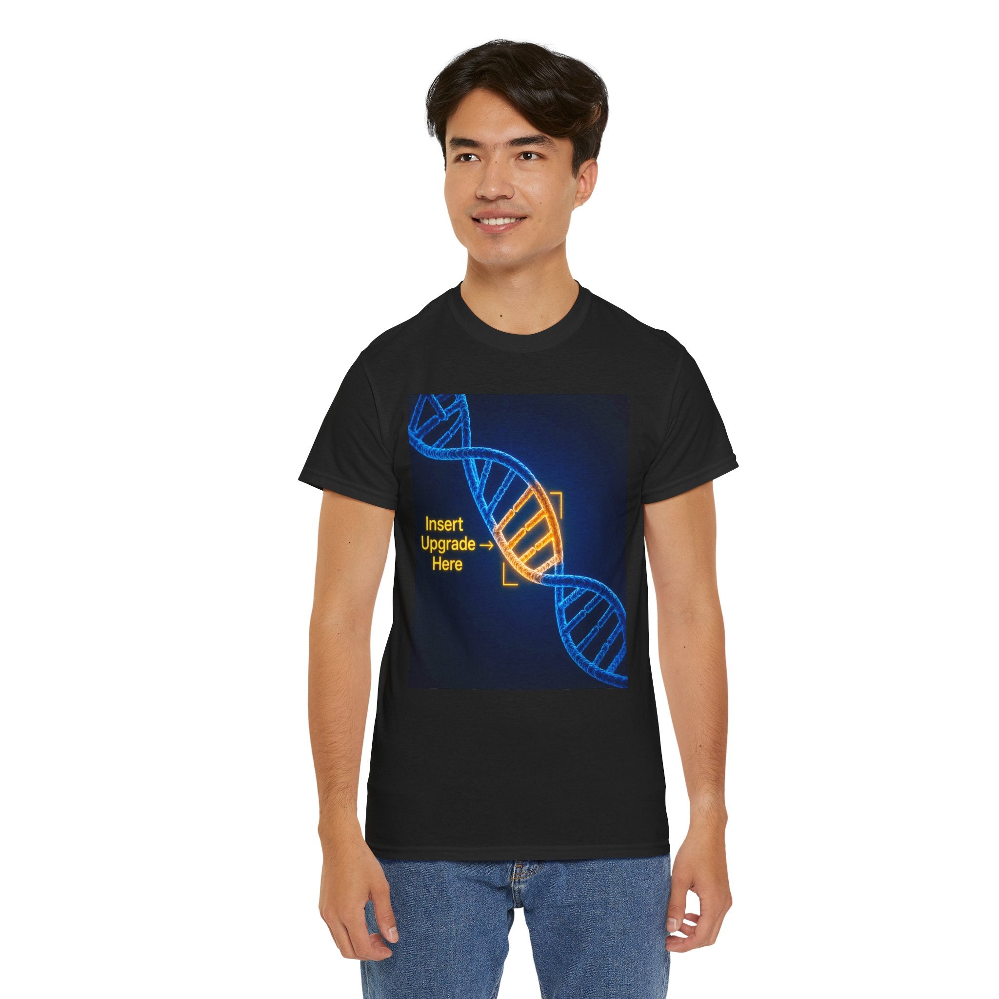 DNA Helix Graphic T Shirt – Insert Upgrade Here Ancient Alien Science Tee