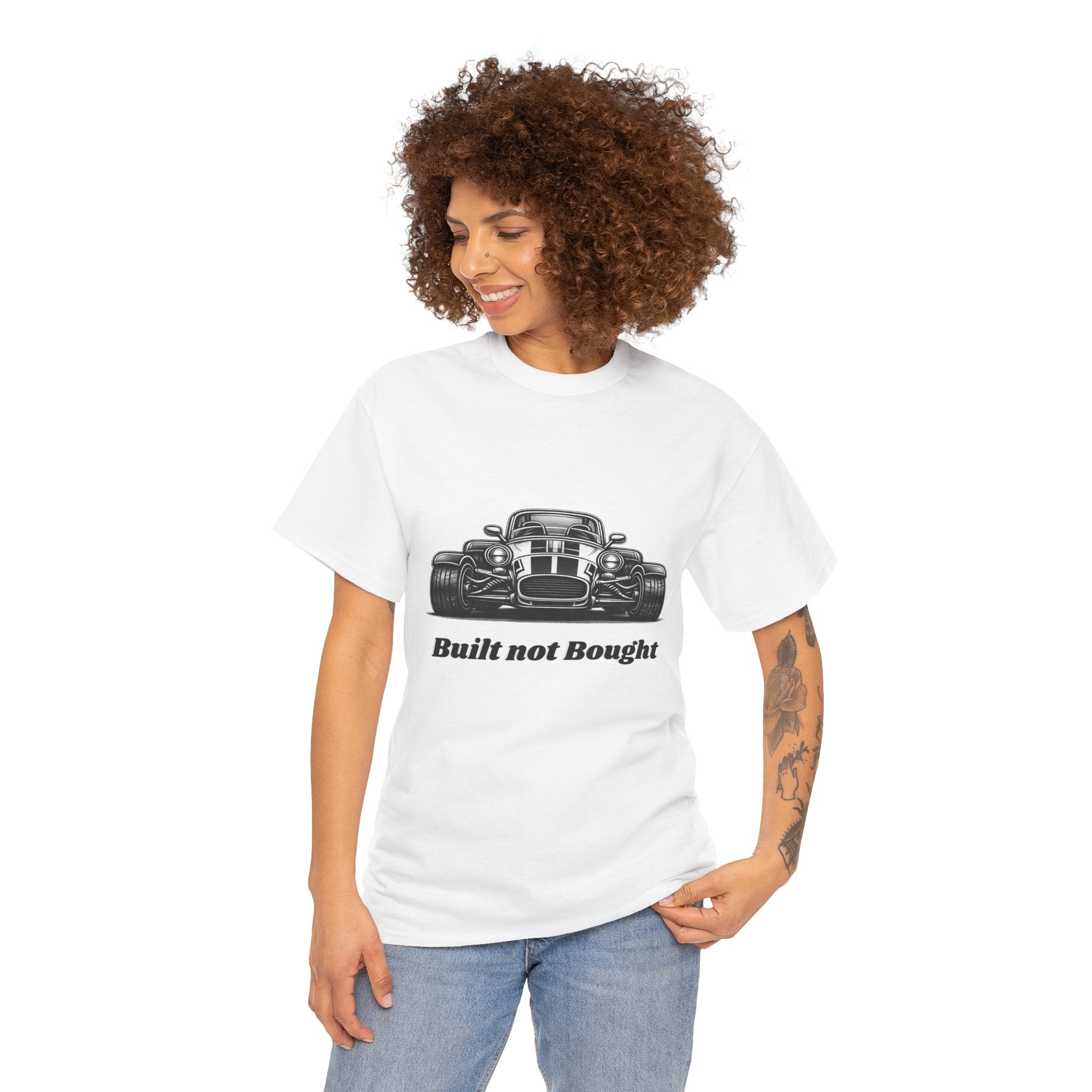 Built Not Bought Car T Shirt – Retro Kit Car Mechanic Graphic Tee for Auto Enthusiasts