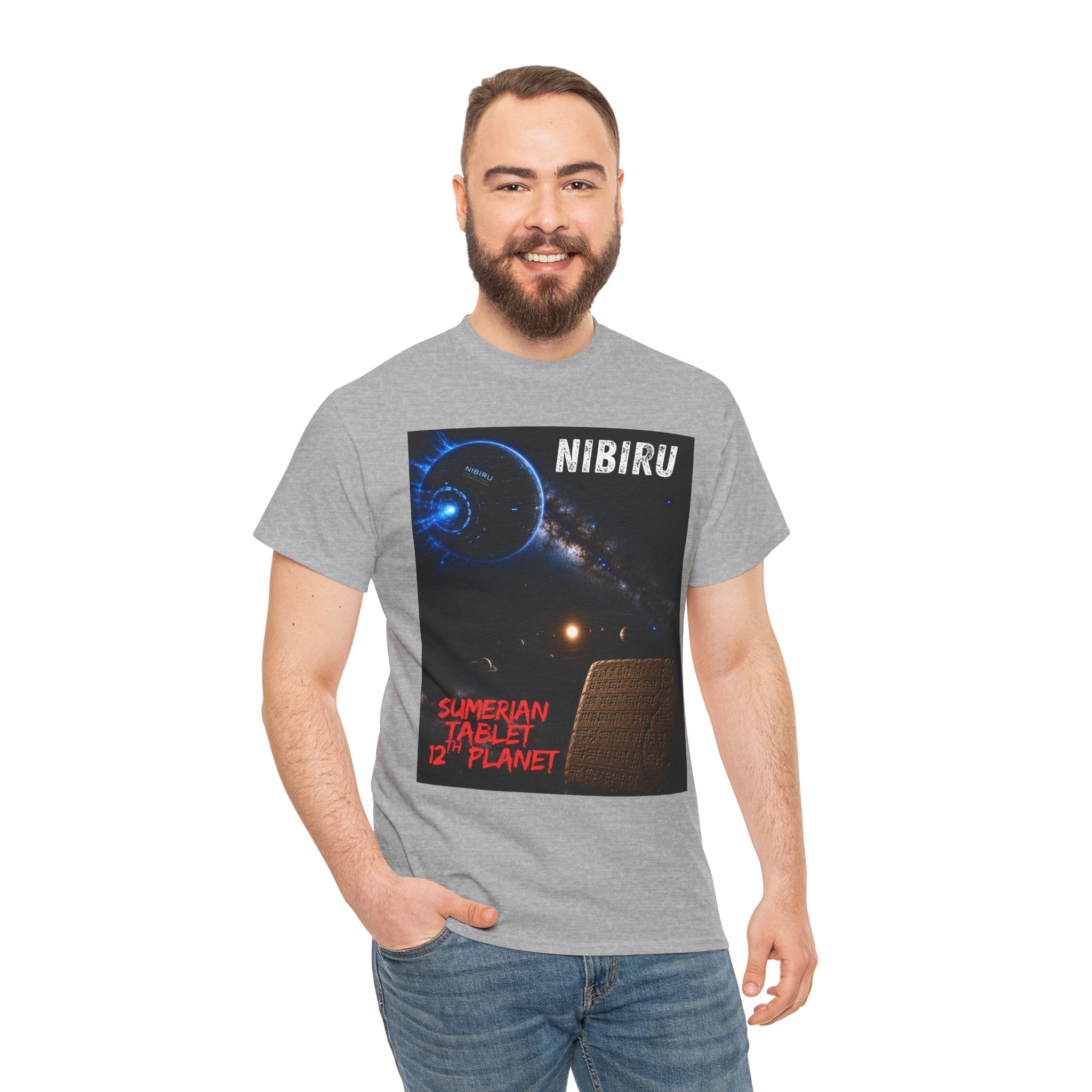 Nibiru 12th Planet T Shirt – Ancient Alien Sumerian Tablet Sci Fi Graphic Tee