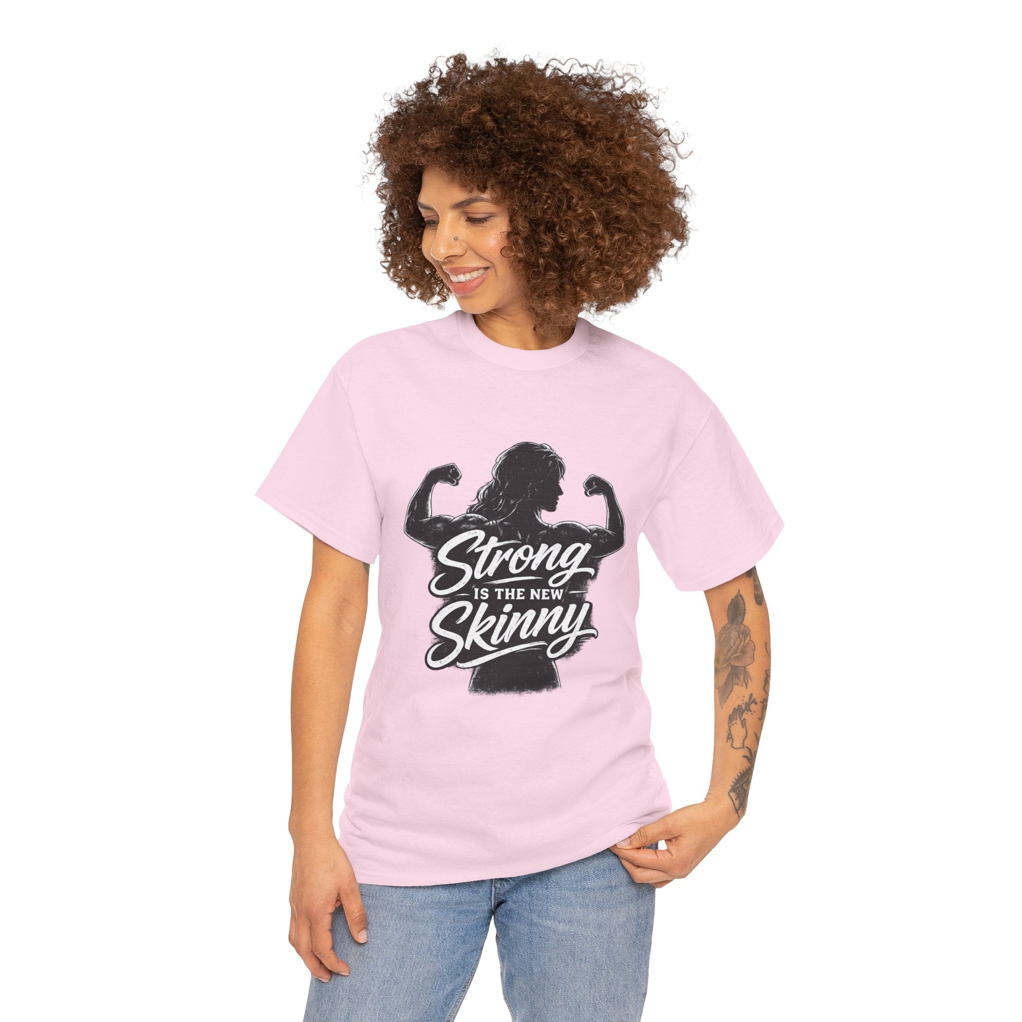 Strong Is The New Skinny T-Shirt | Women's Empowerment Gym Shirt | Weightlifting Gift for Her