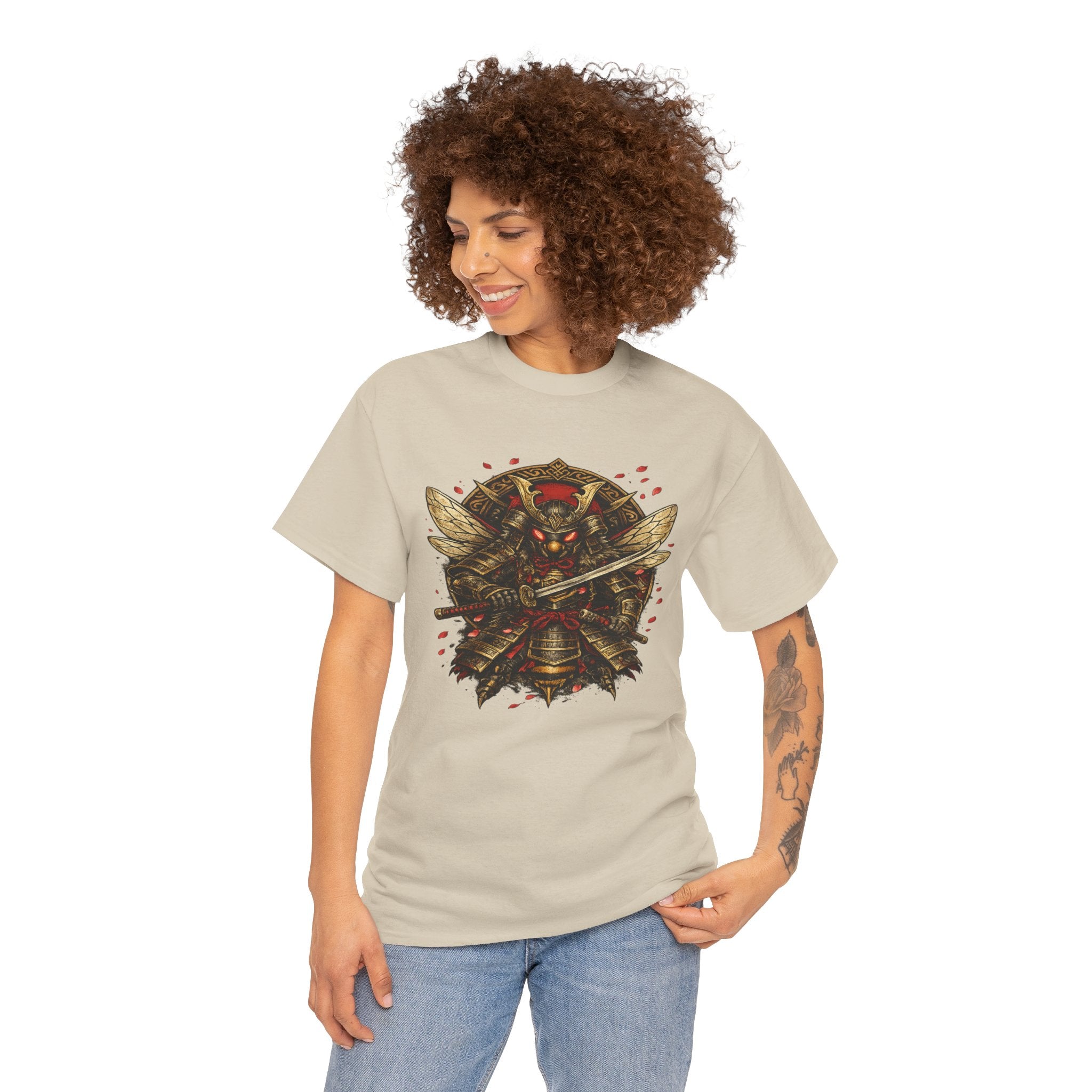 Samurai Bee T Shirt – Japanese Warrior Bee Graphic Tee
