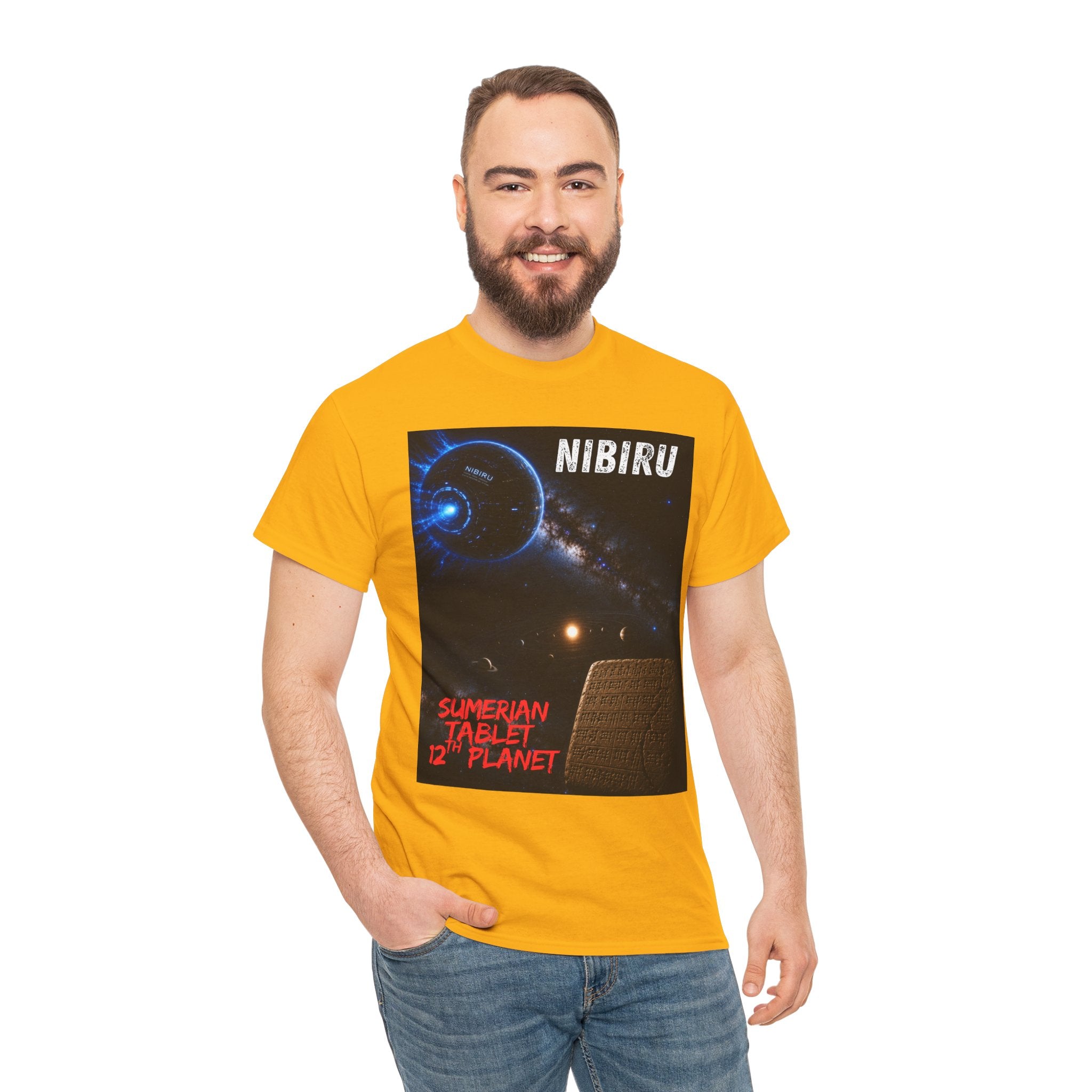 Nibiru 12th Planet T Shirt – Ancient Alien Sumerian Tablet Sci Fi Graphic Tee