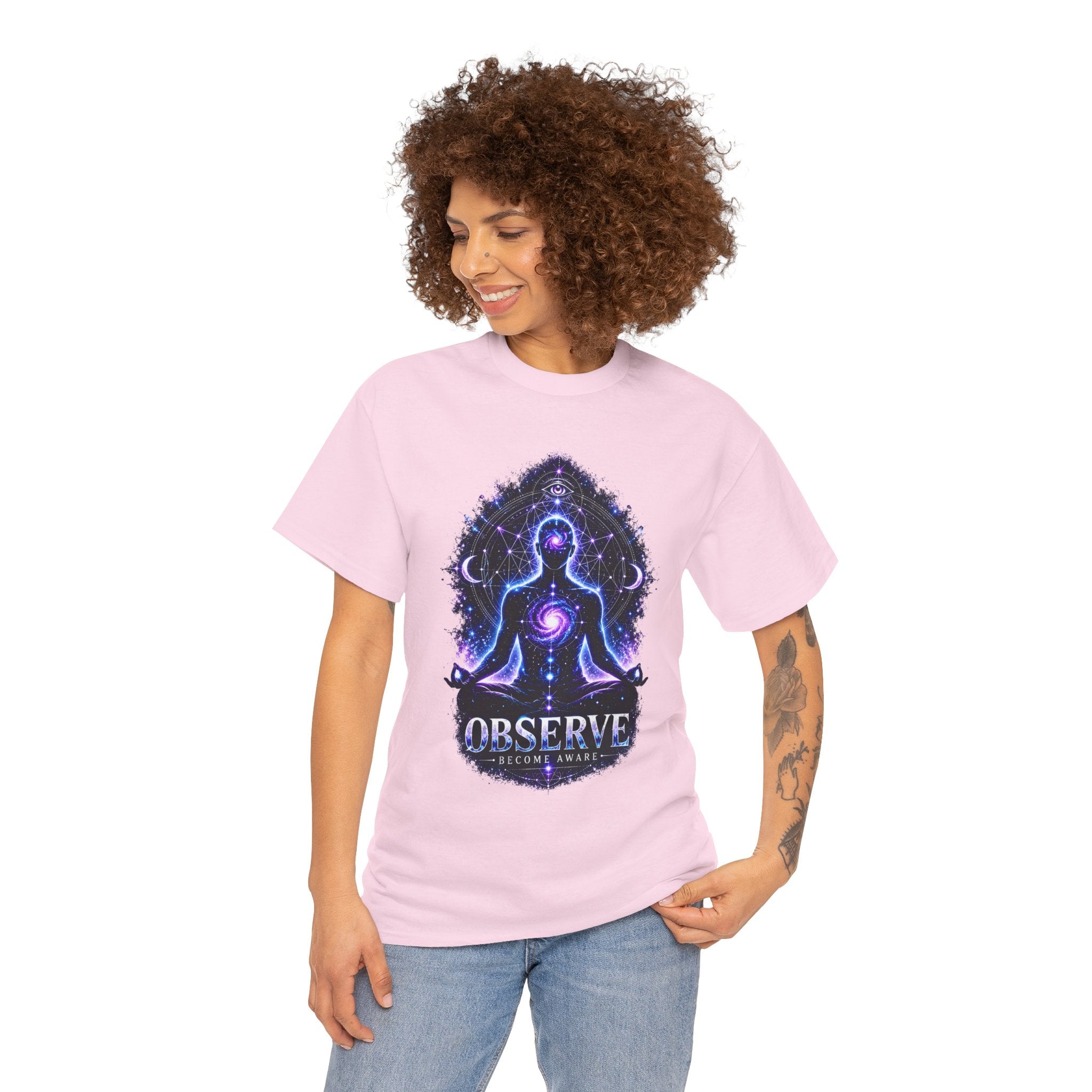 Observe Meditation T Shirt – Third Eye Chakra Spiritual Yoga Graphic Tee