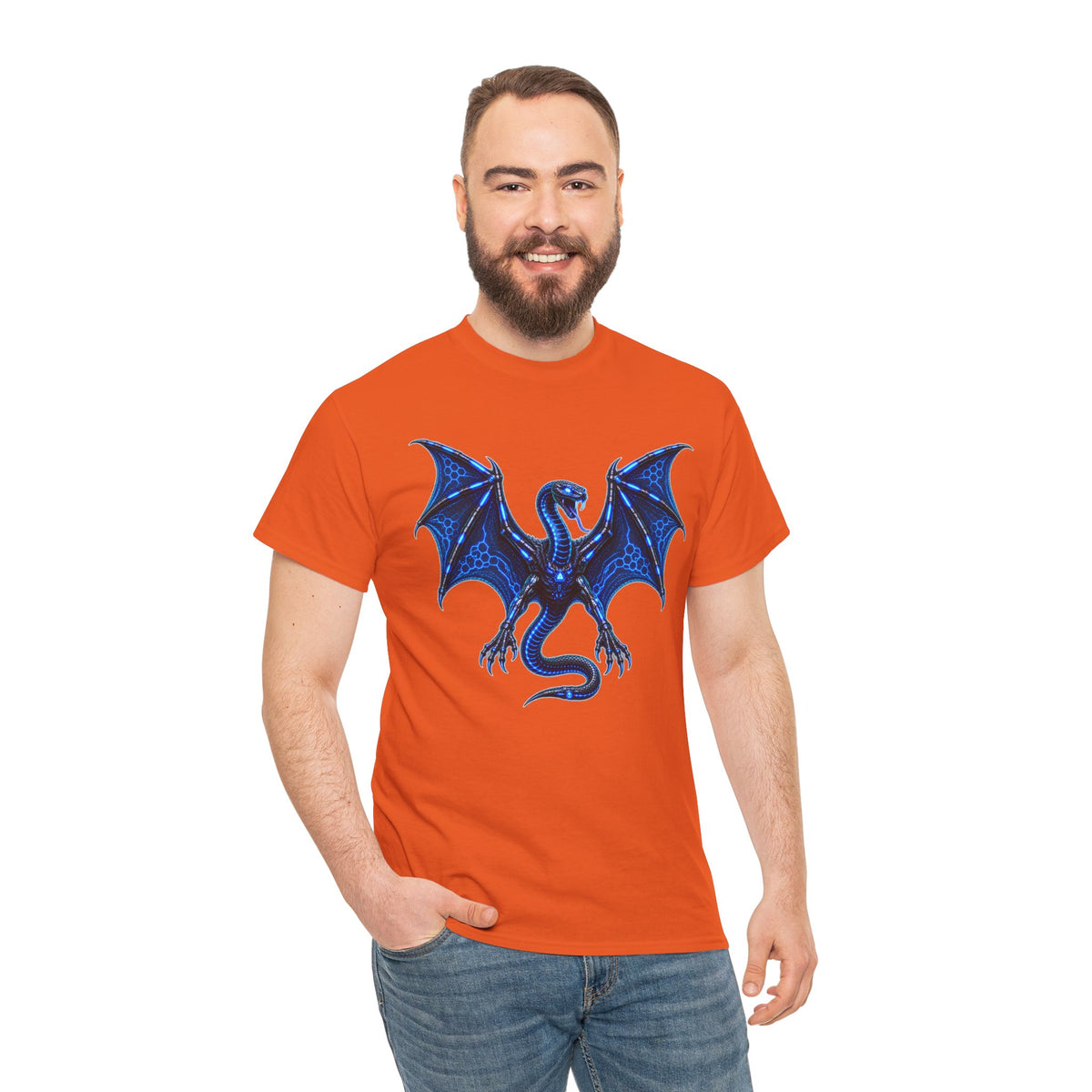 Snake-Headed Bat Cyberpunk Graphic T-Shirt | WildOrbit