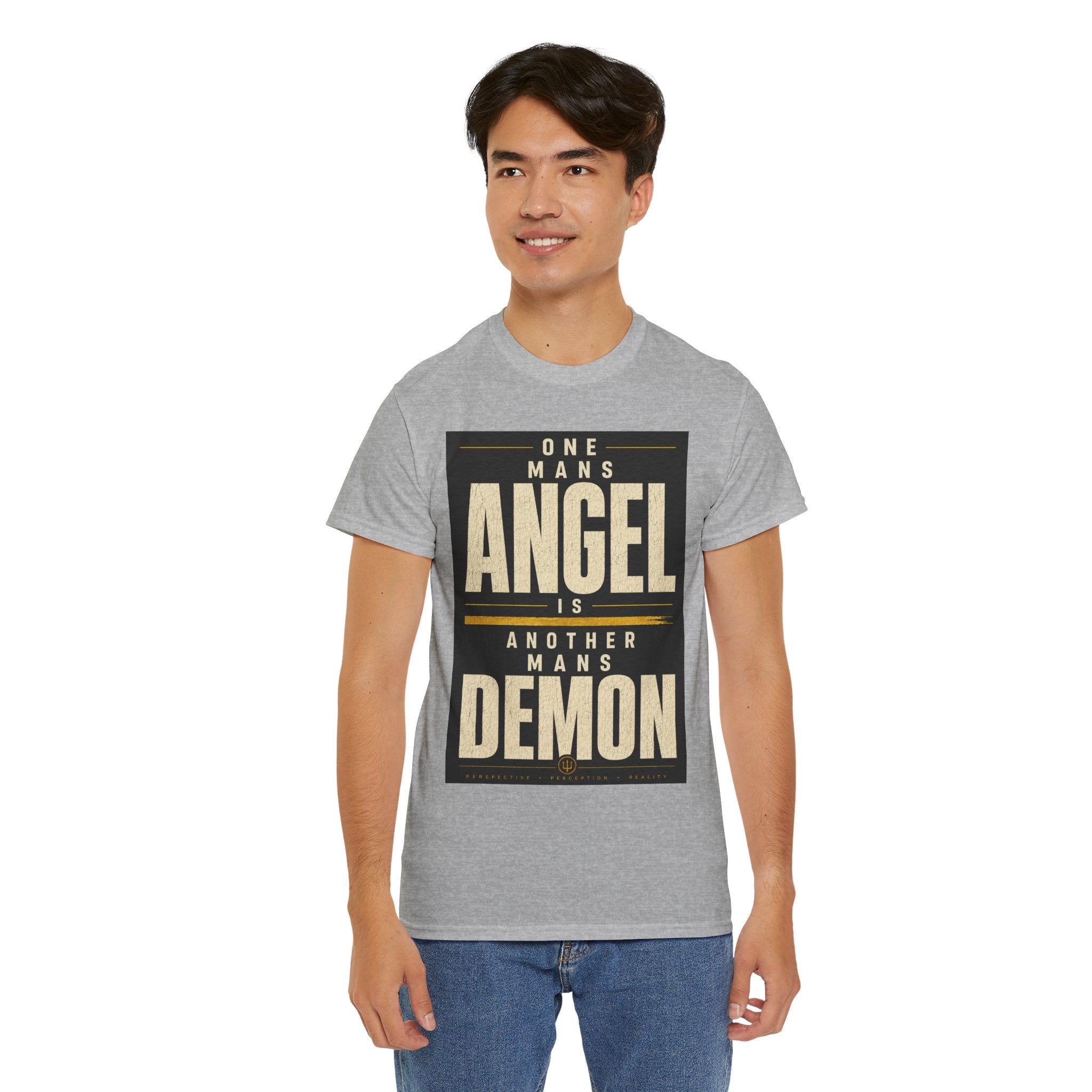 One Man’s Angel Is Another Man’s Demon T Shirt – Philosophical Statement Graphic Tee