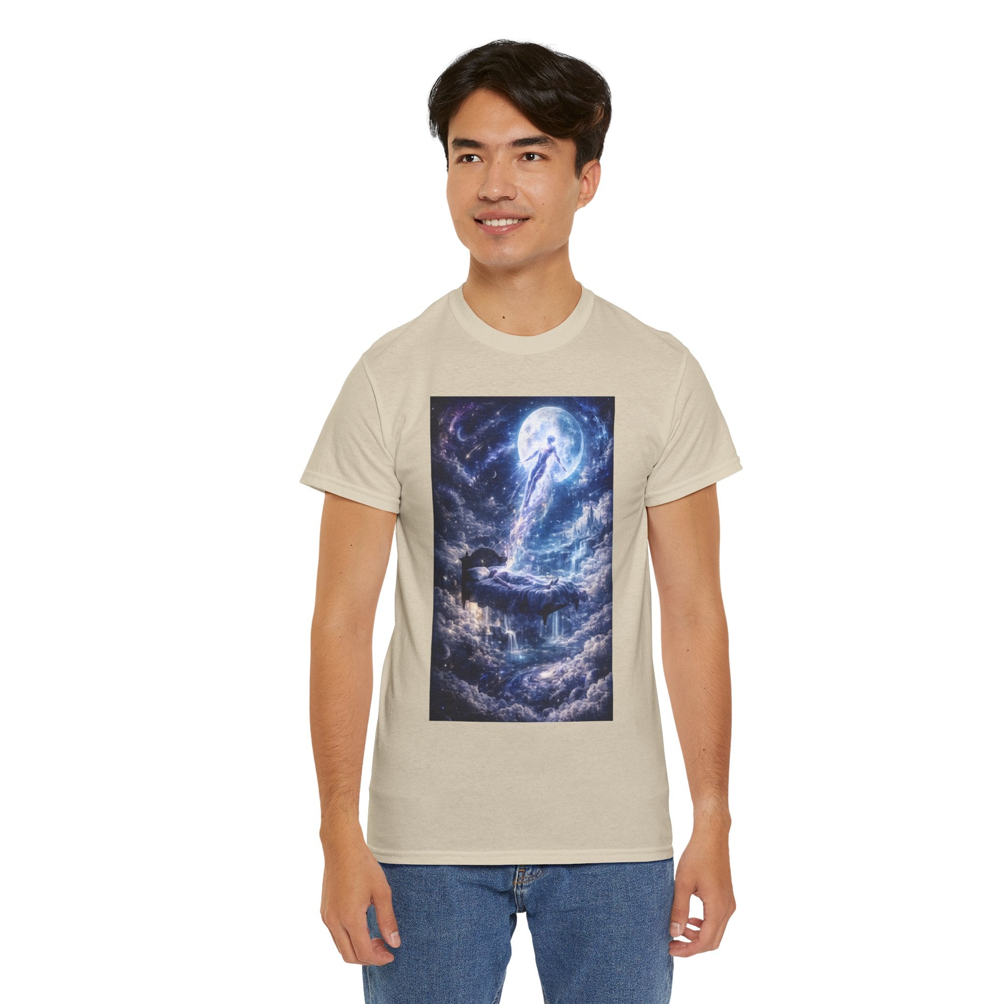 Lucid Exit Spiritual Graphic T Shirt – Celestial Cosmic Dreamscape Tee