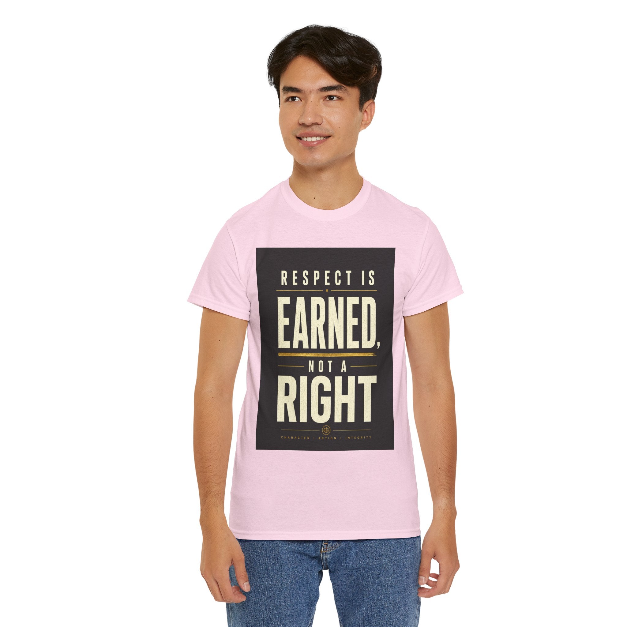 Respect Is Earned Not a Right T Shirt – Motivational Quote Graphic Tee for Men & Women