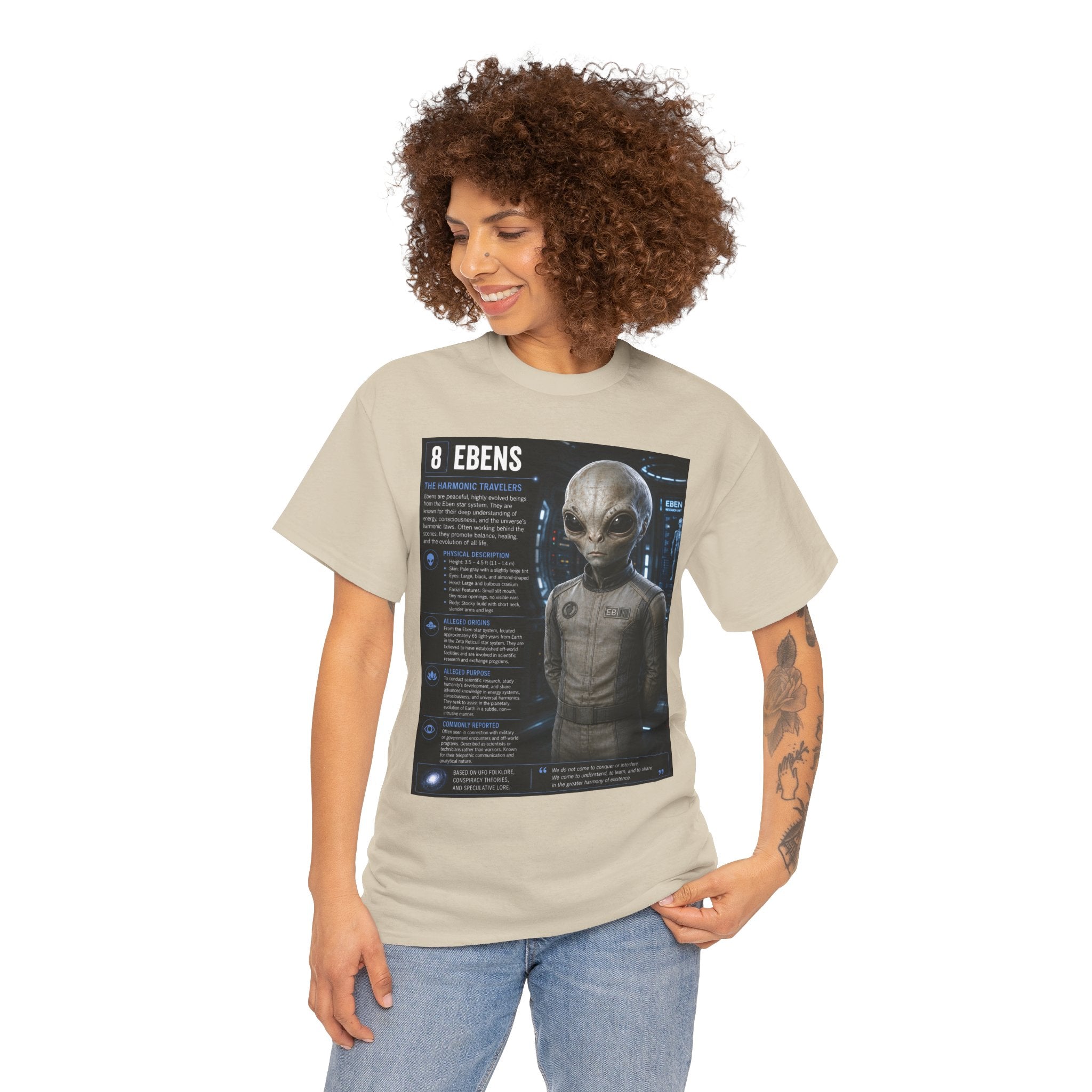 Ebens Alien Species Guide T-Shirt – Ancient Aliens Sci-Fi Graphic Tee for UFO Fans