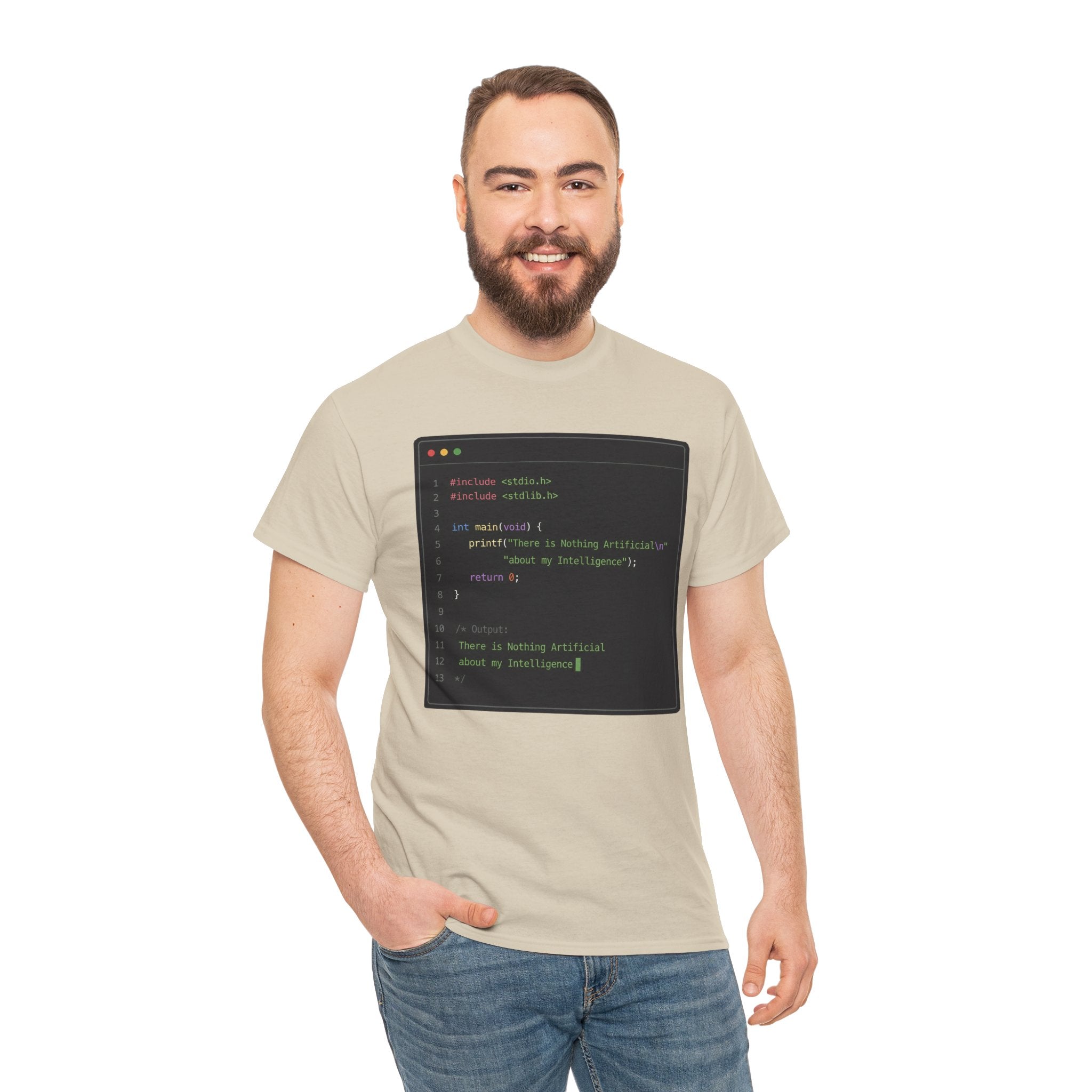 Programmer Code T Shirt – There Is Nothing Artificial About My Intelligence Developer Graphic Tee