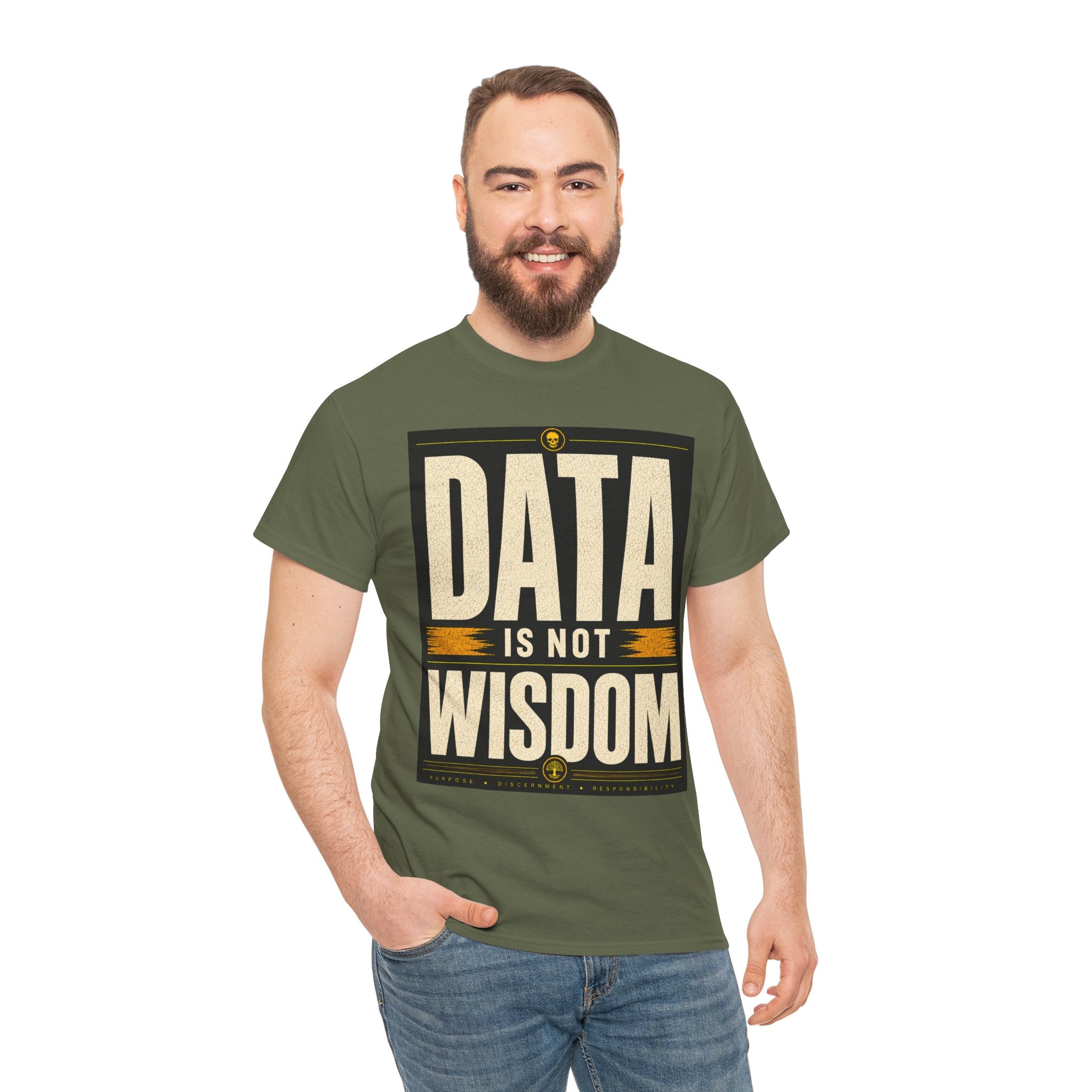 Data Is Not Wisdom T Shirt – Retro Philosophy Tech Graphic Tee