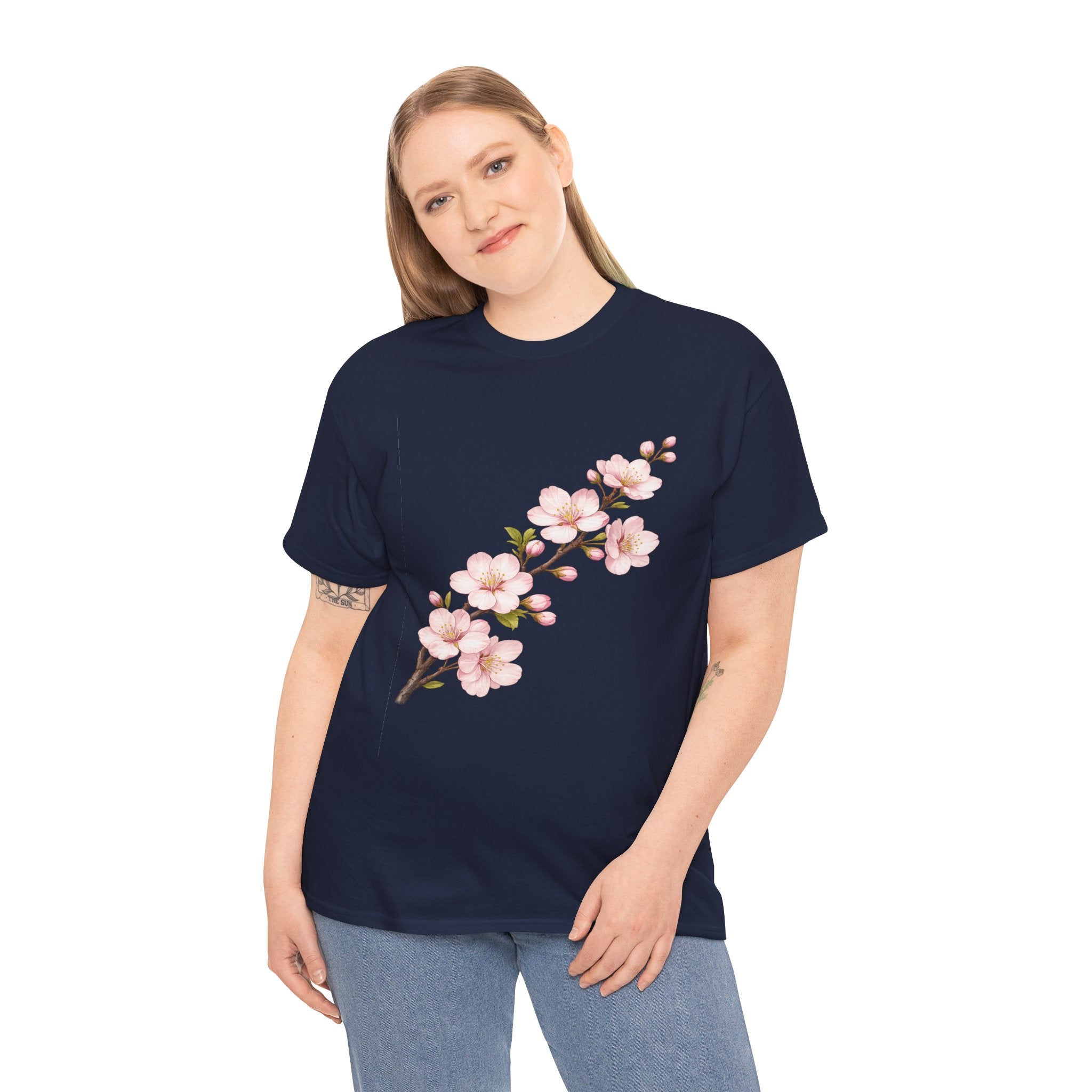 Sakura Cherry Blossom T Shirt – Pink Floral Branch Graphic Tee for Nature Lovers