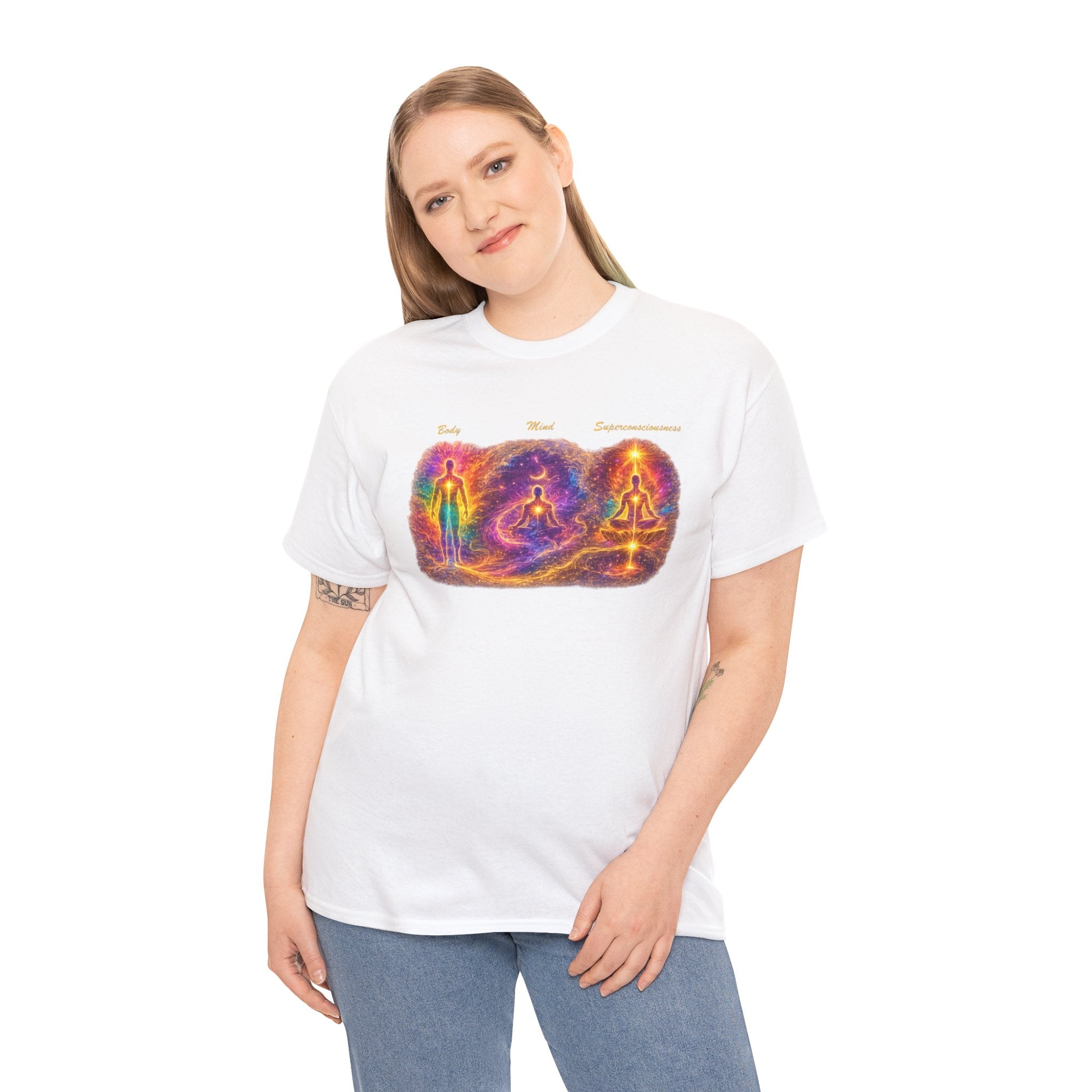 Body Mind Superconsciousness Meditation T Shirt – Chakra Healing Yoga Graphic Tee