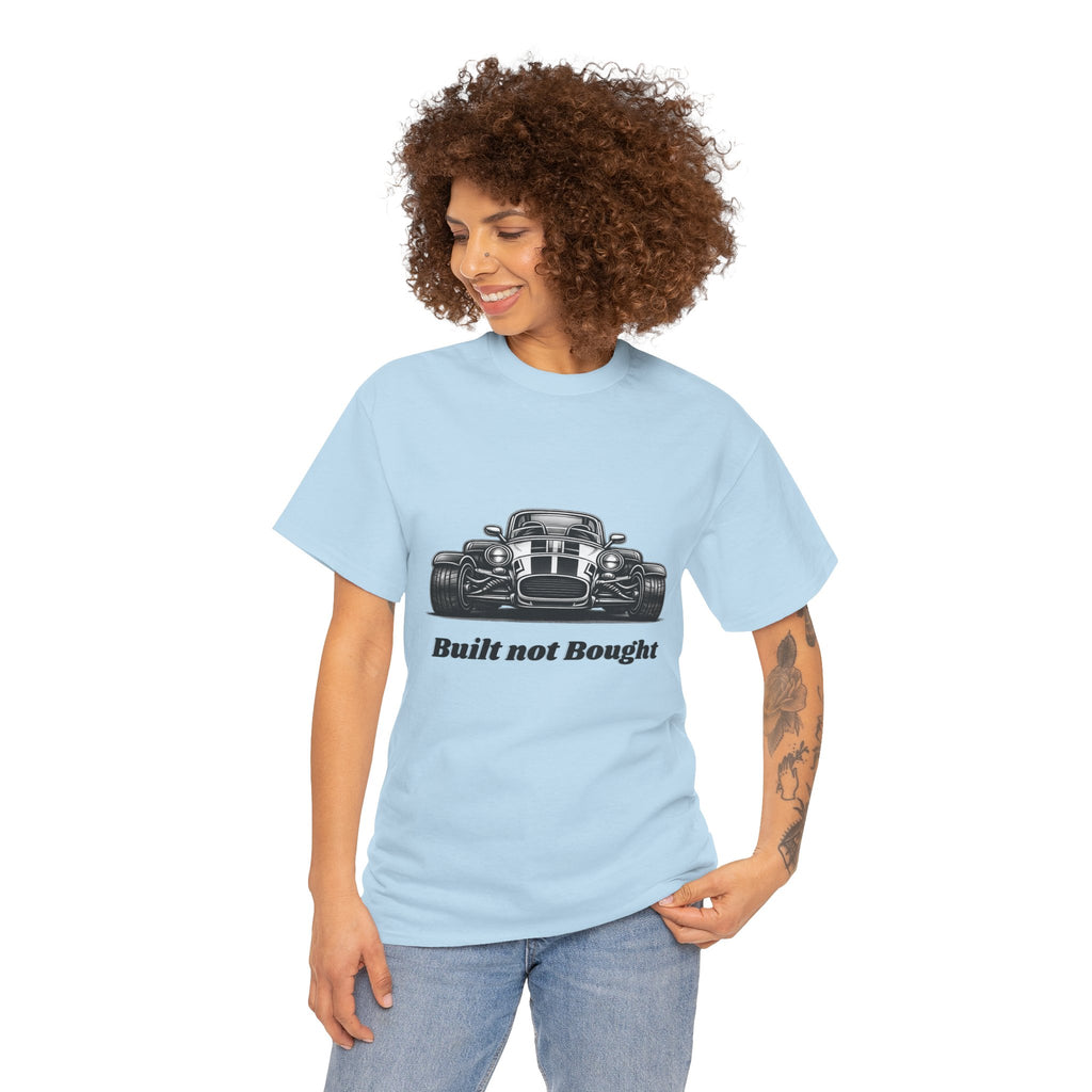 Built Not Bought Car T Shirt – Retro Kit Car Mechanic Graphic Tee for Auto Enthusiasts