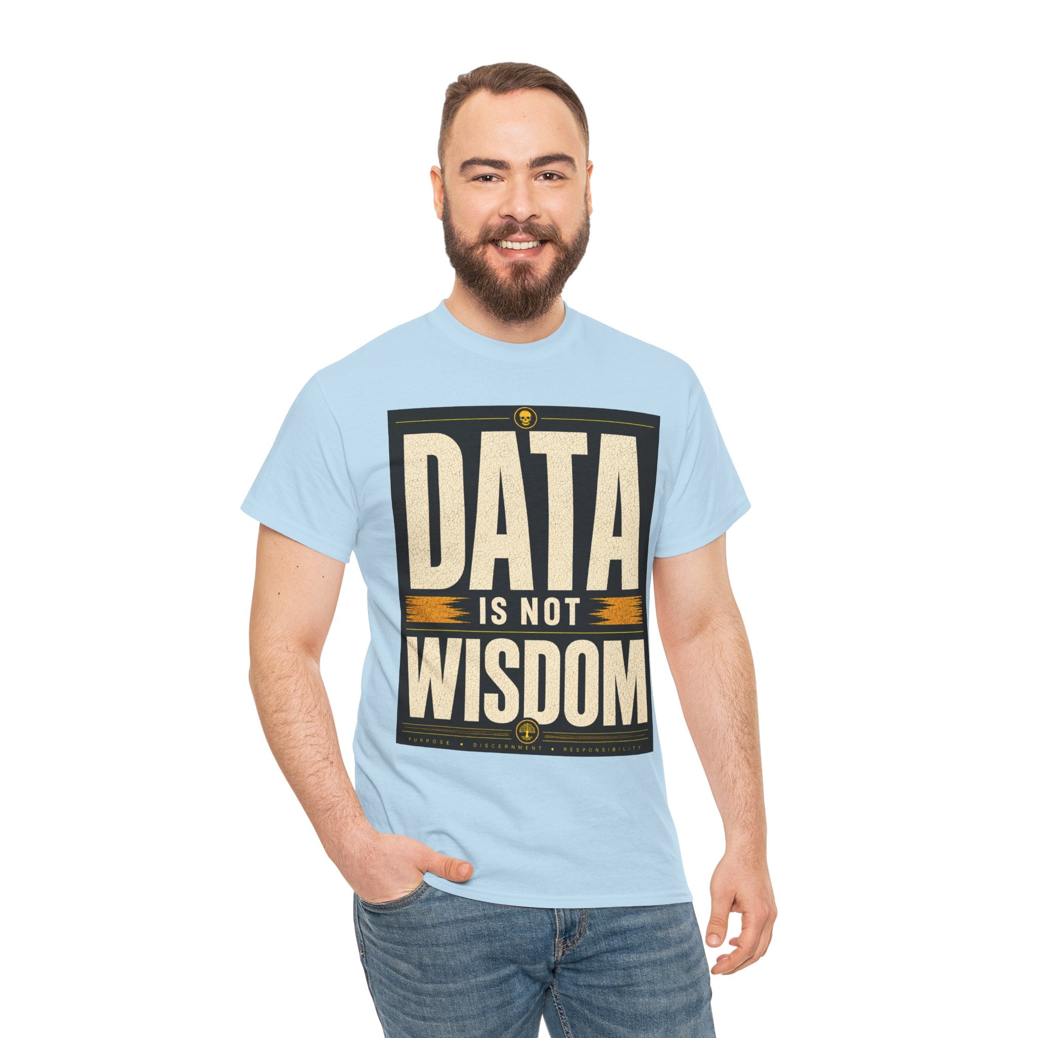 Data Is Not Wisdom T Shirt – Retro Philosophy Tech Graphic Tee
