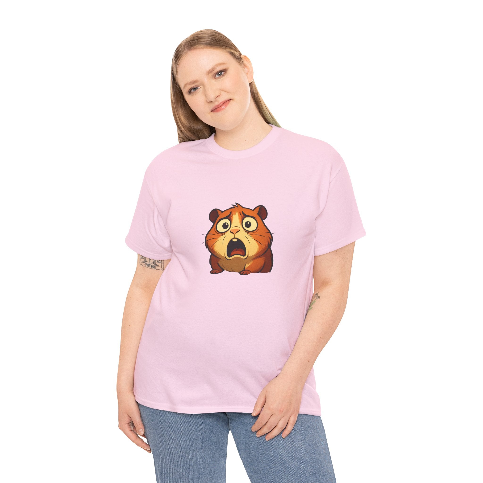 Shocked Hamster T Shirt – Funny Cute Surprised Hamster Graphic Tee