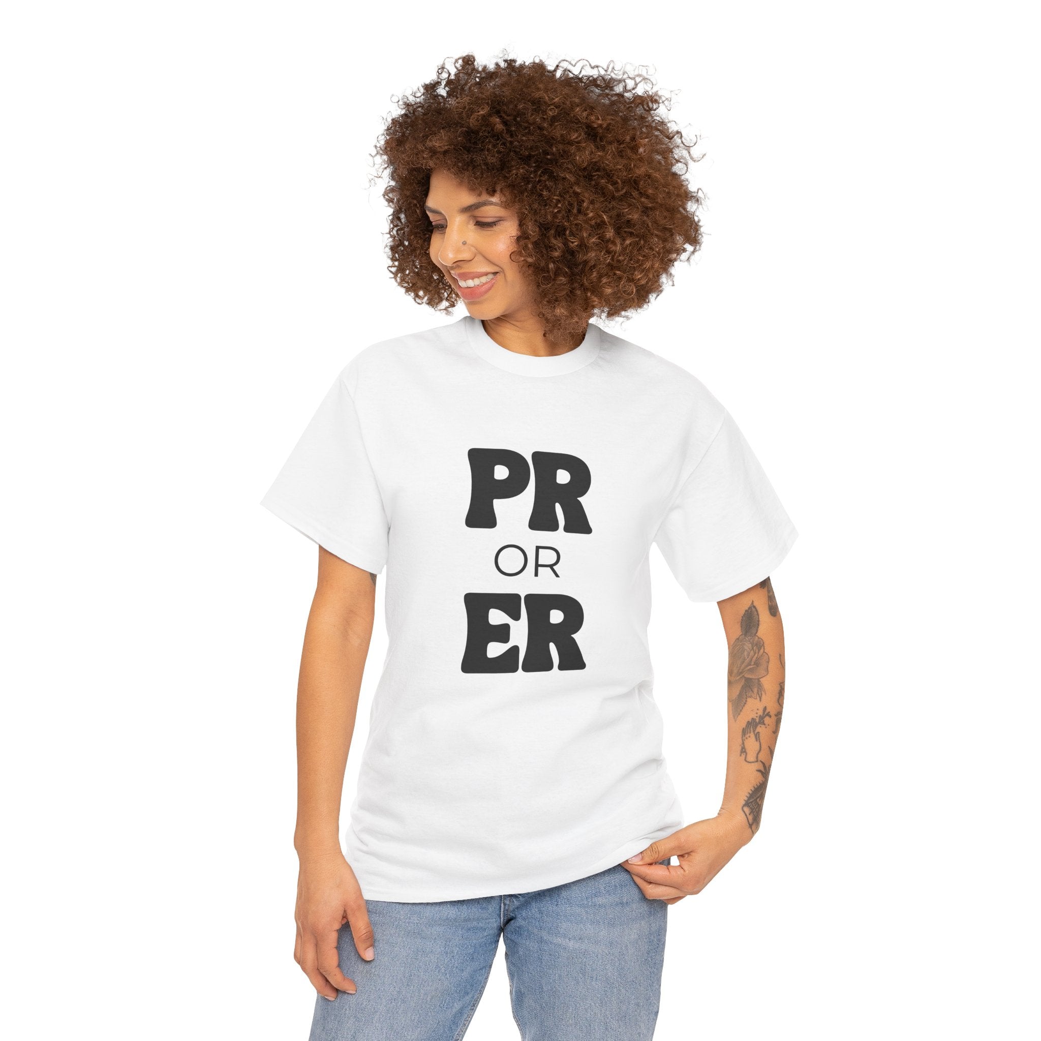 PR or ER T-Shirt | Funny Powerlifting Gym Shirt | Weightlifting Gift for Men & Women