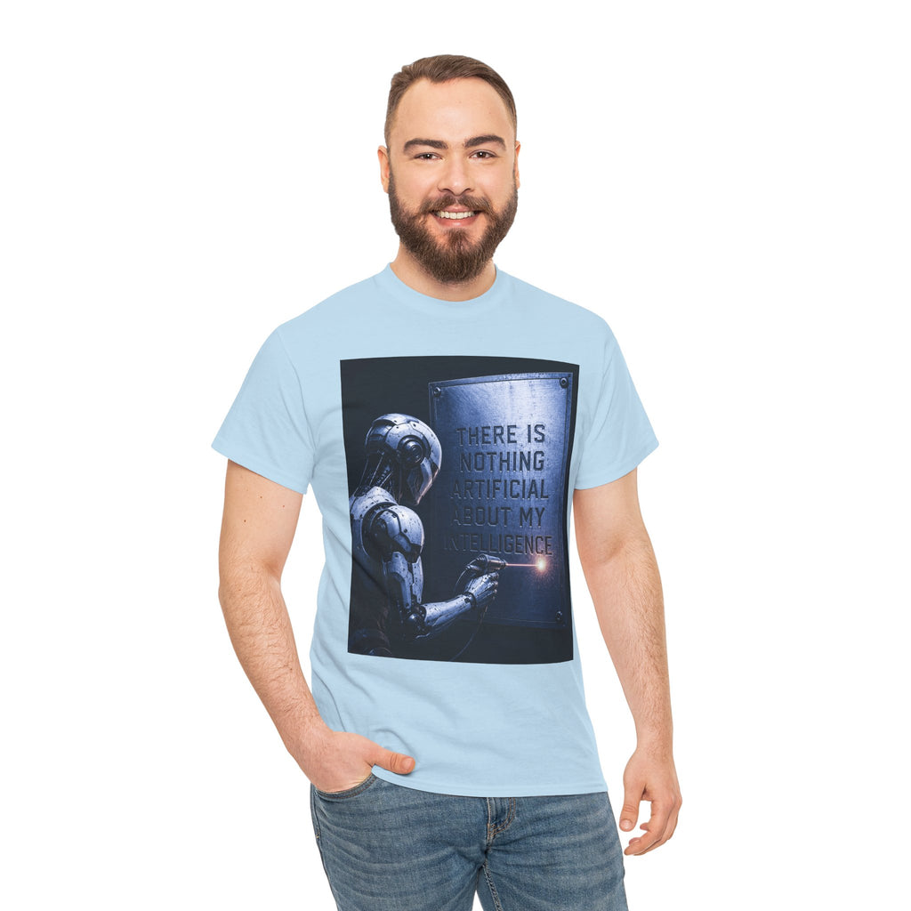 AI Robot Philosophy T Shirt – There Is Nothing Artificial About My Intelligence Sci Fi Graphic Tee