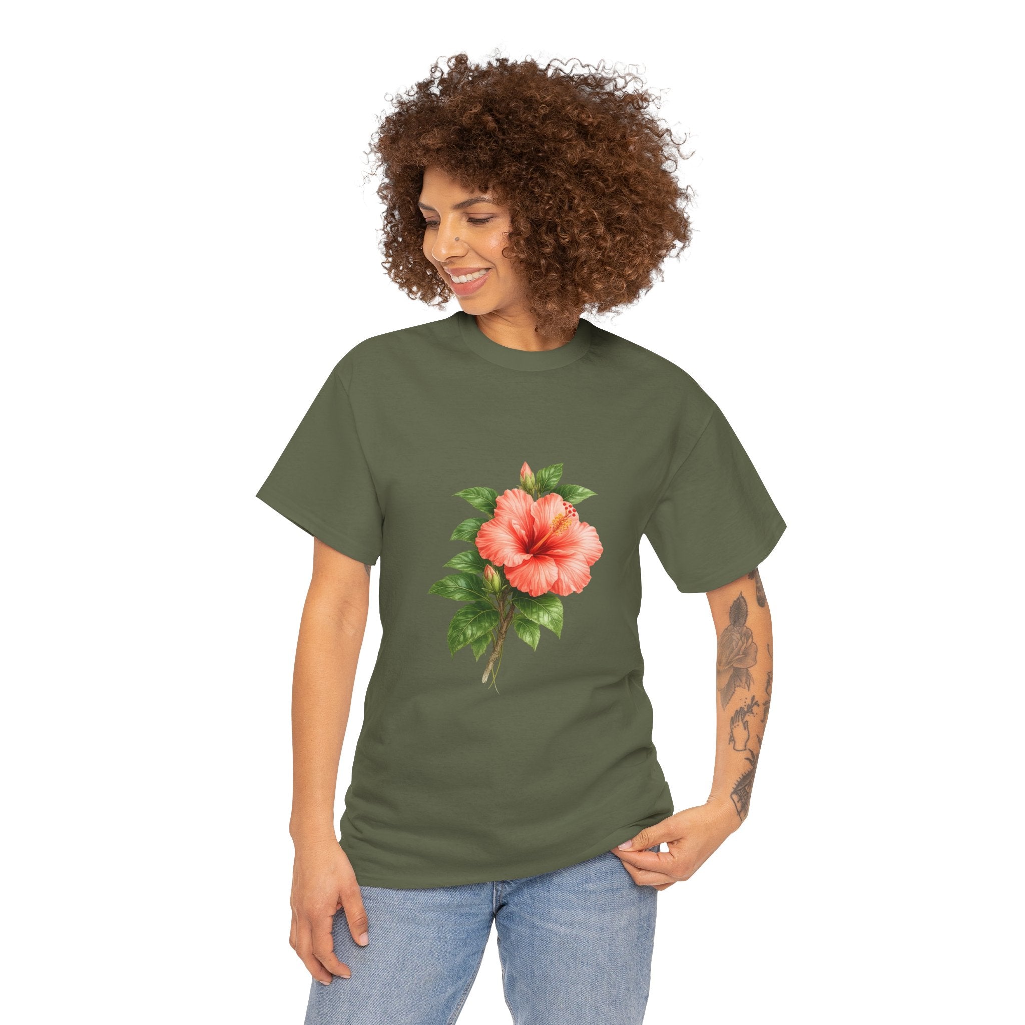 Hibiscus Flower T-Shirt – Tropical Floral Graphic Tee for Summer & Beach Style