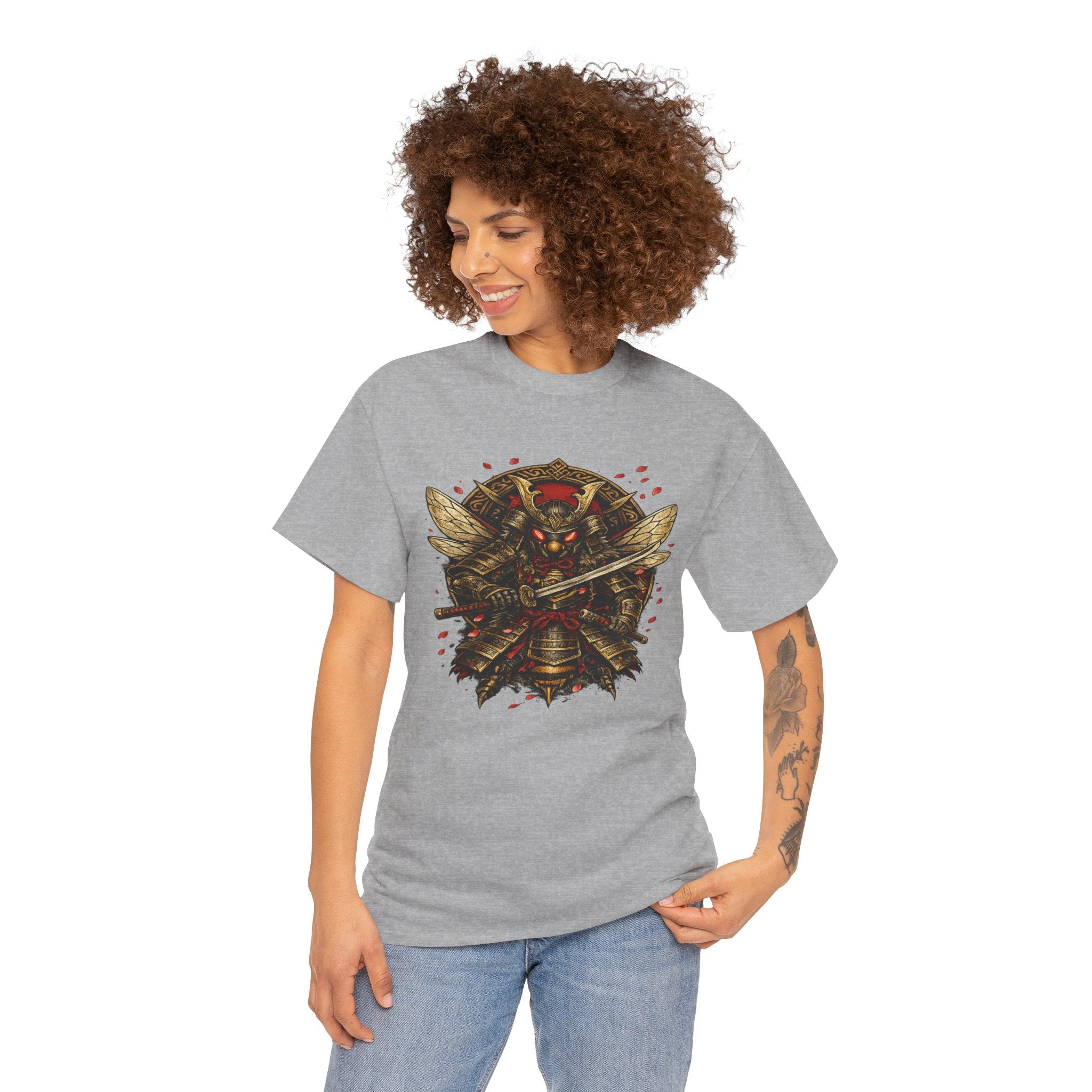 Samurai Bee T Shirt – Japanese Warrior Bee Graphic Tee