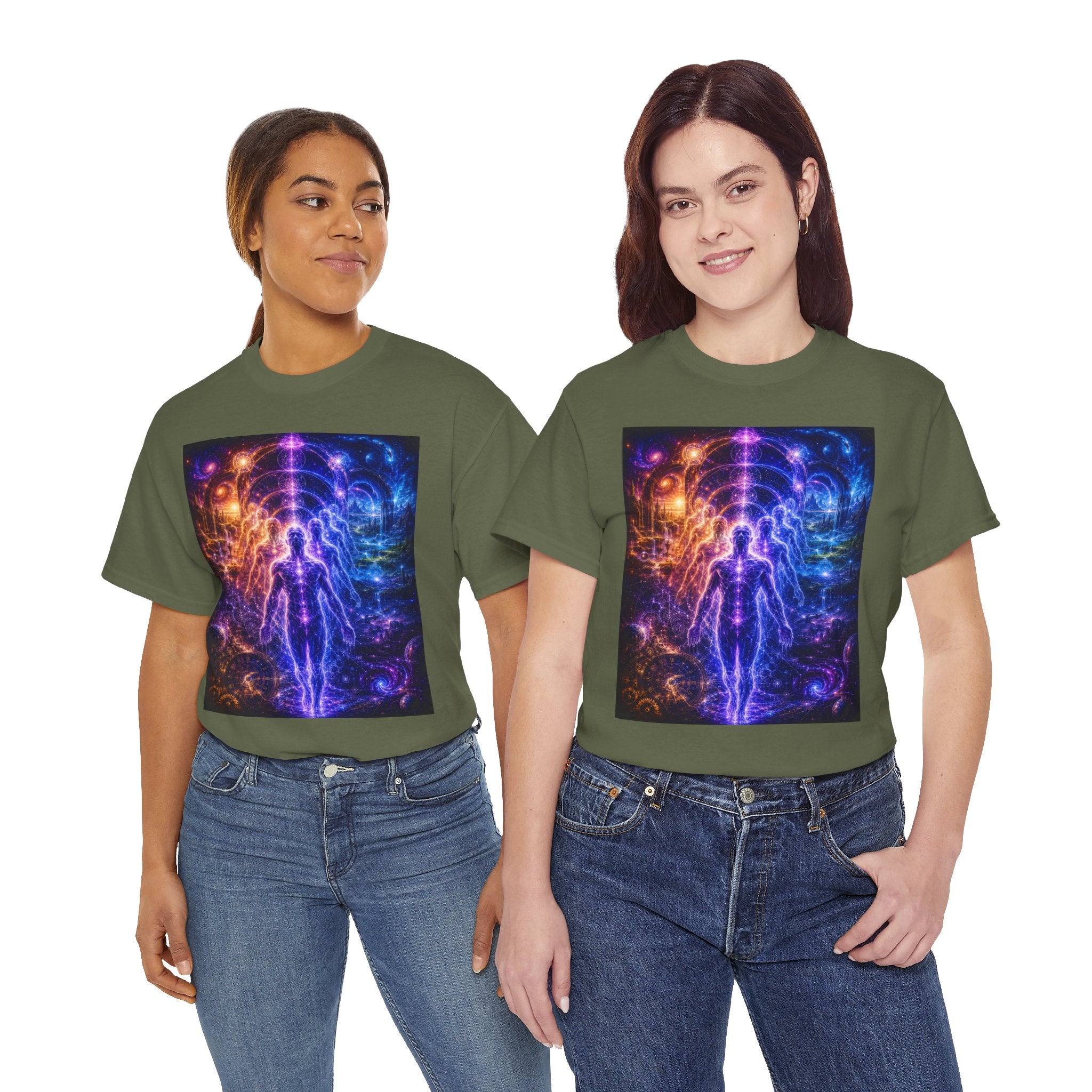 The Multidimensional Self T Shirt – Spiritual Cosmic Aura Graphic Tee
