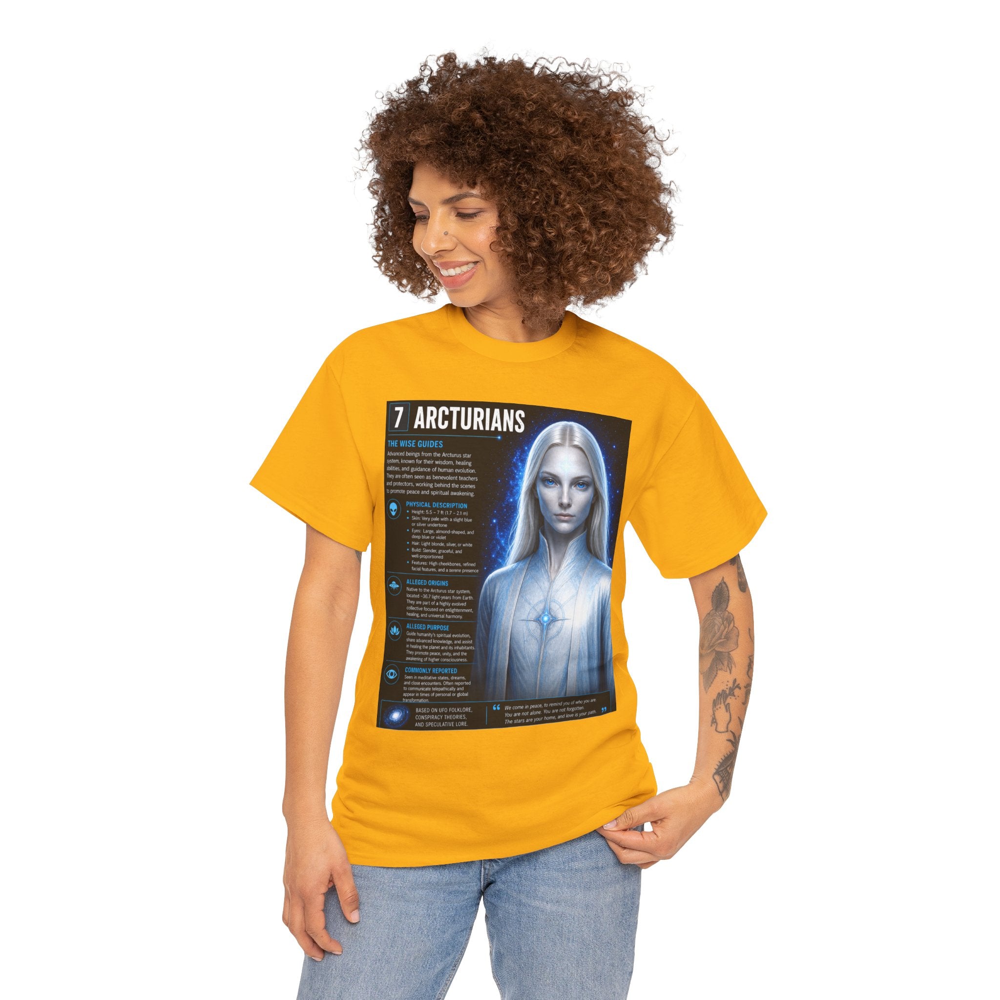 Arcturians Alien T-Shirt – Ancient Aliens Sci-Fi Informational Graphic Tee for UFO Fans