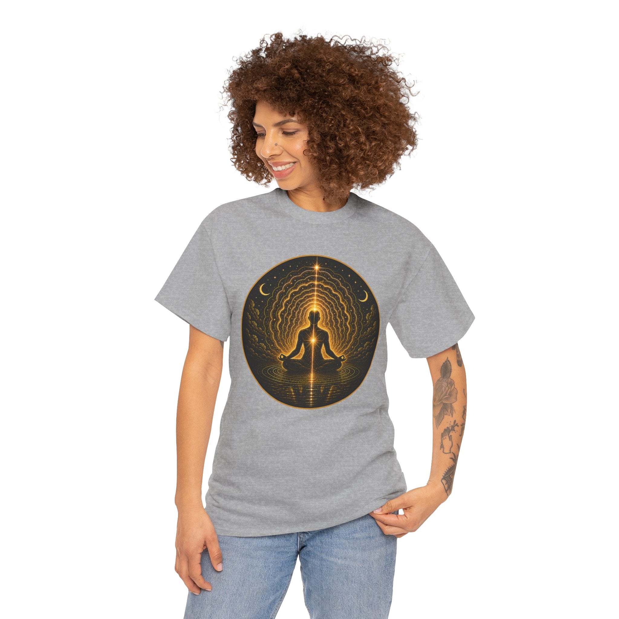 Aura Cleanse Illustrated T-Shirt – Meditation Energy Field Graphic Tee