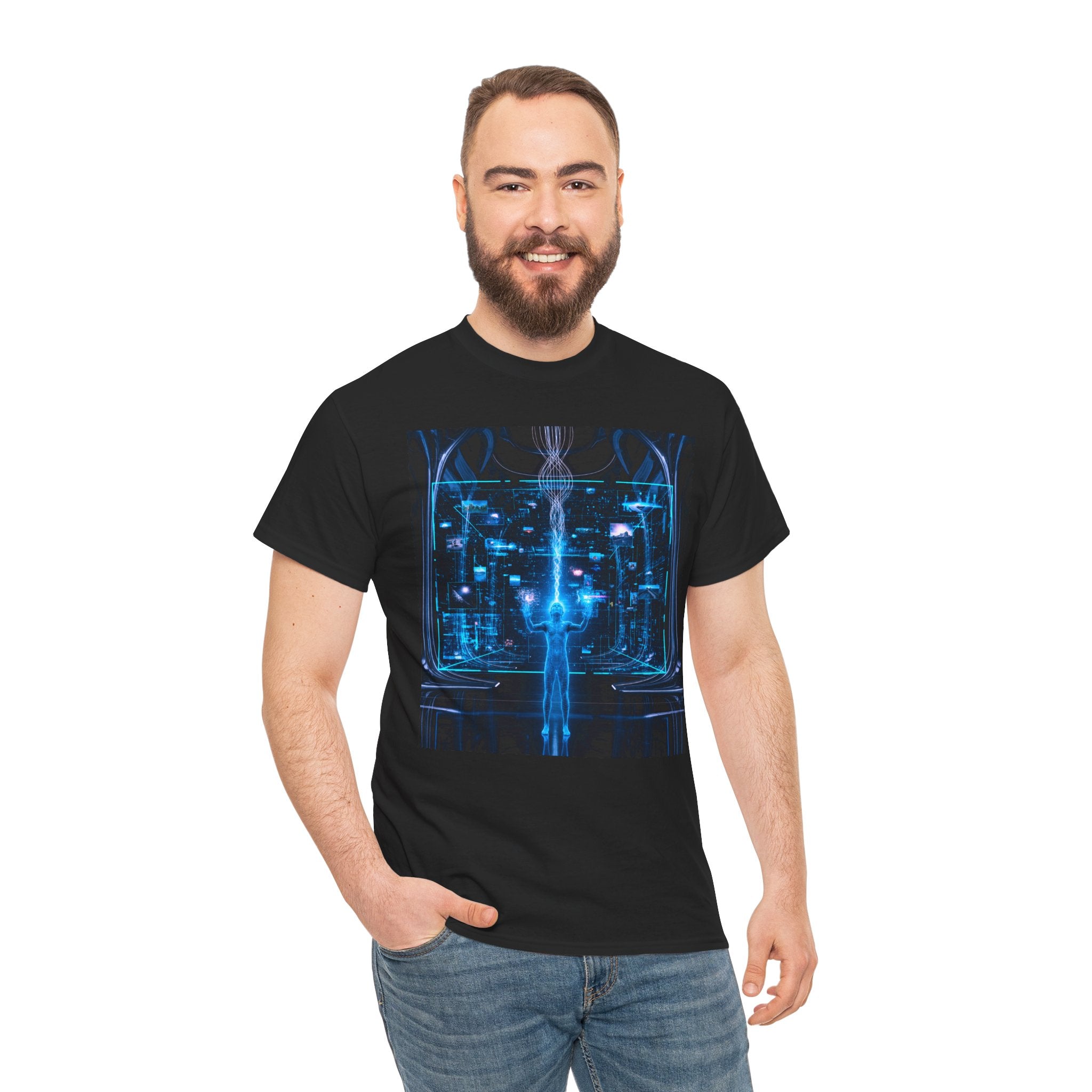 Sci Fi Regeneration Cyberpunk Neural Interface T Shirt – Futuristic AI Cyberpunk Graphic Tee
