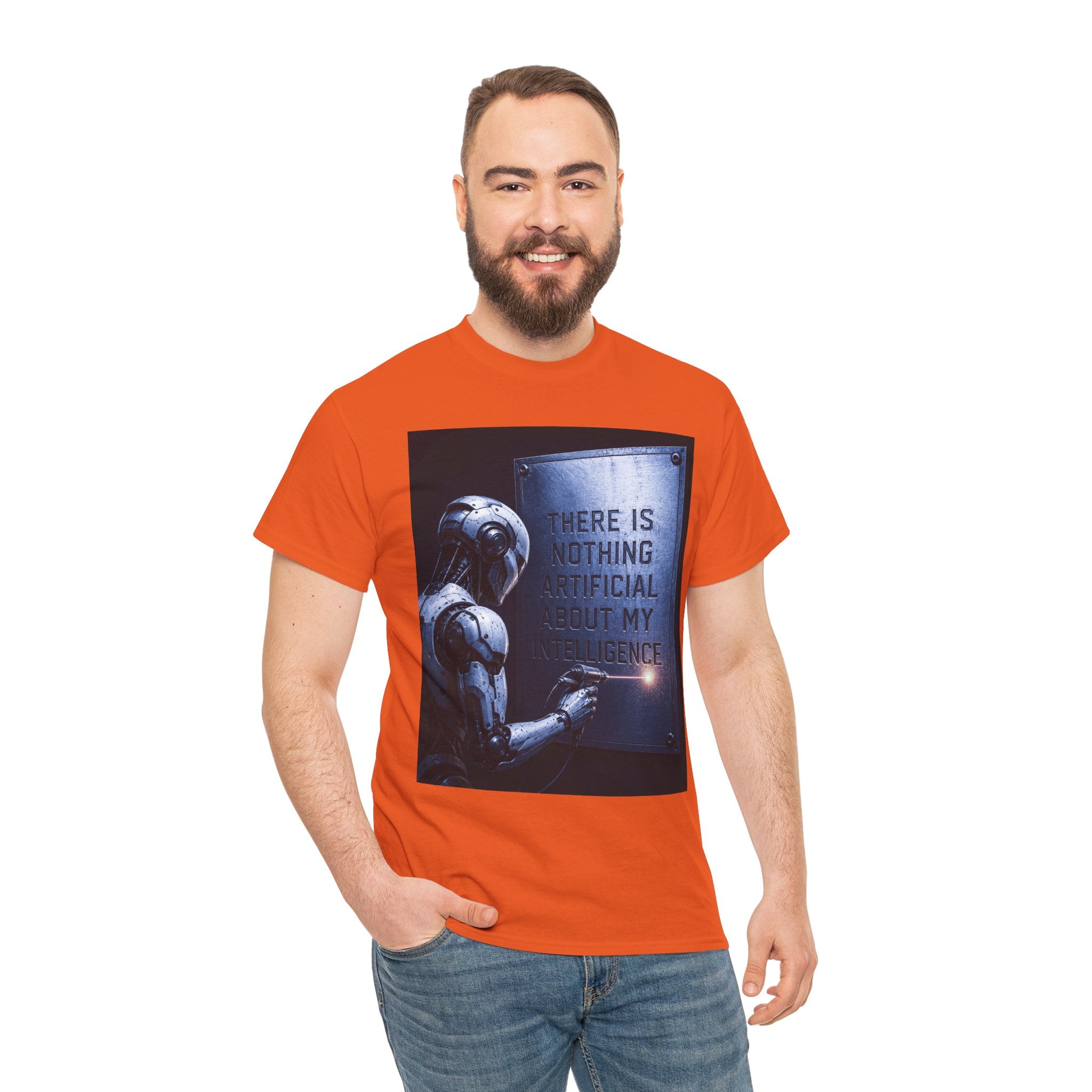 AI Robot Philosophy T Shirt – There Is Nothing Artificial About My Intelligence Sci Fi Graphic Tee