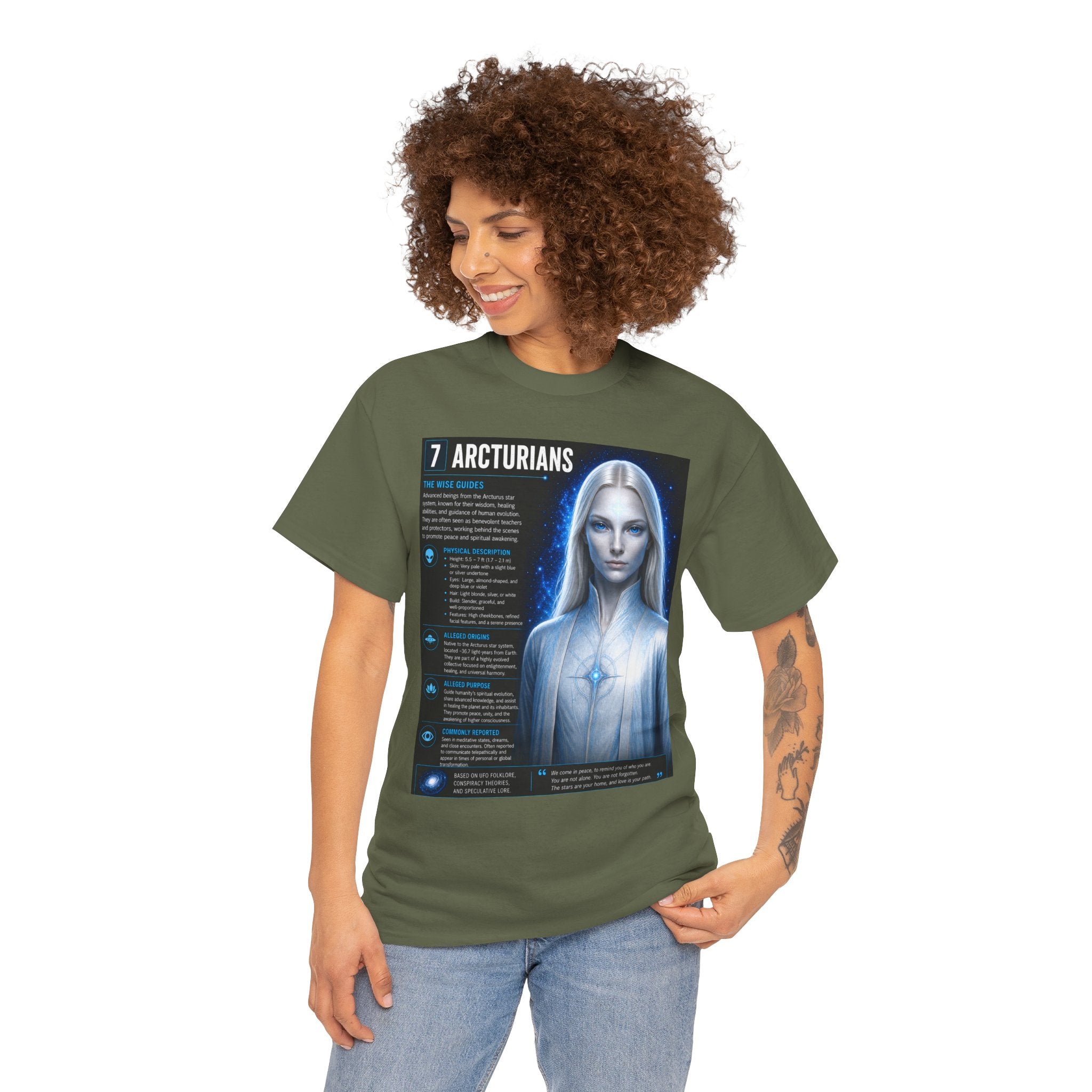 Arcturians Alien T-Shirt – Ancient Aliens Sci-Fi Informational Graphic Tee for UFO Fans