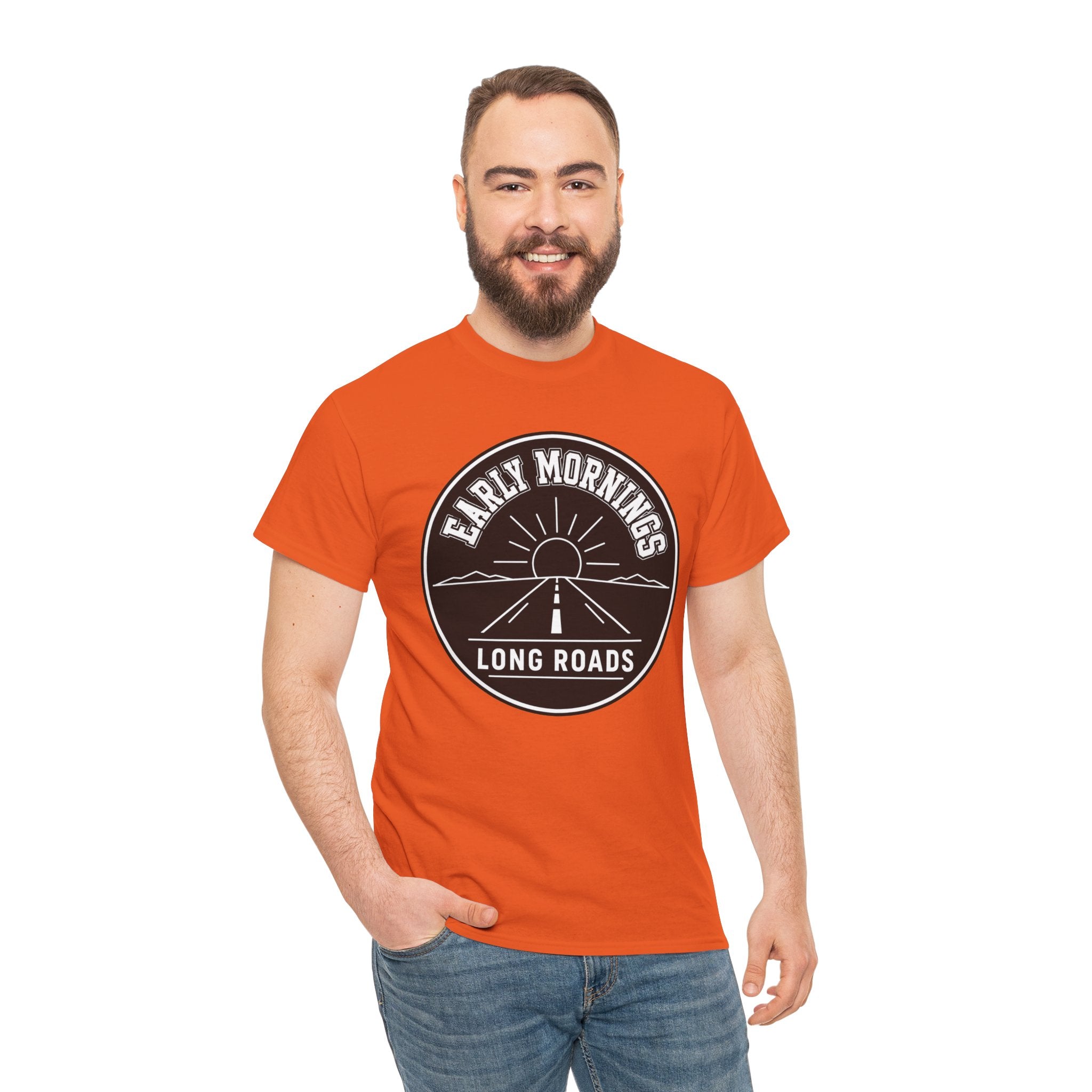 Early Mornings Long Roads T-Shirt – Sunrise Runner Graphic Tee