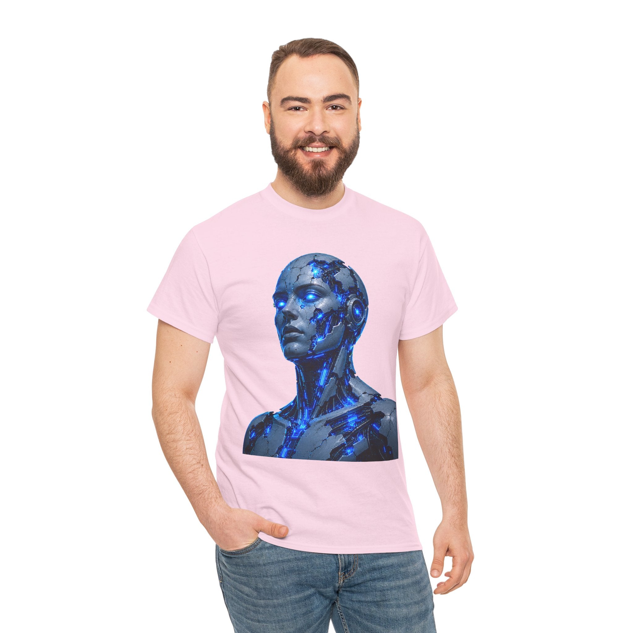 Broken Android Cyberpunk Graphic T-Shirt | WildOrbit