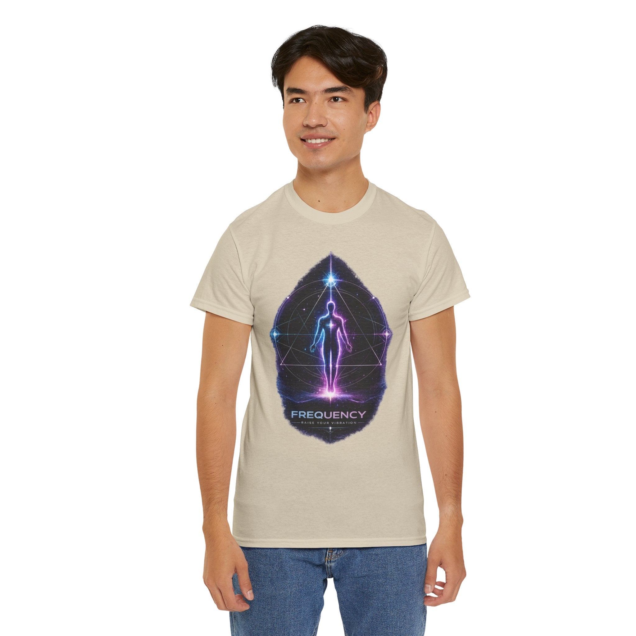 Frequency Vibration T Shirt – Spiritual Awakening Cosmic Energy Graphic Shirt