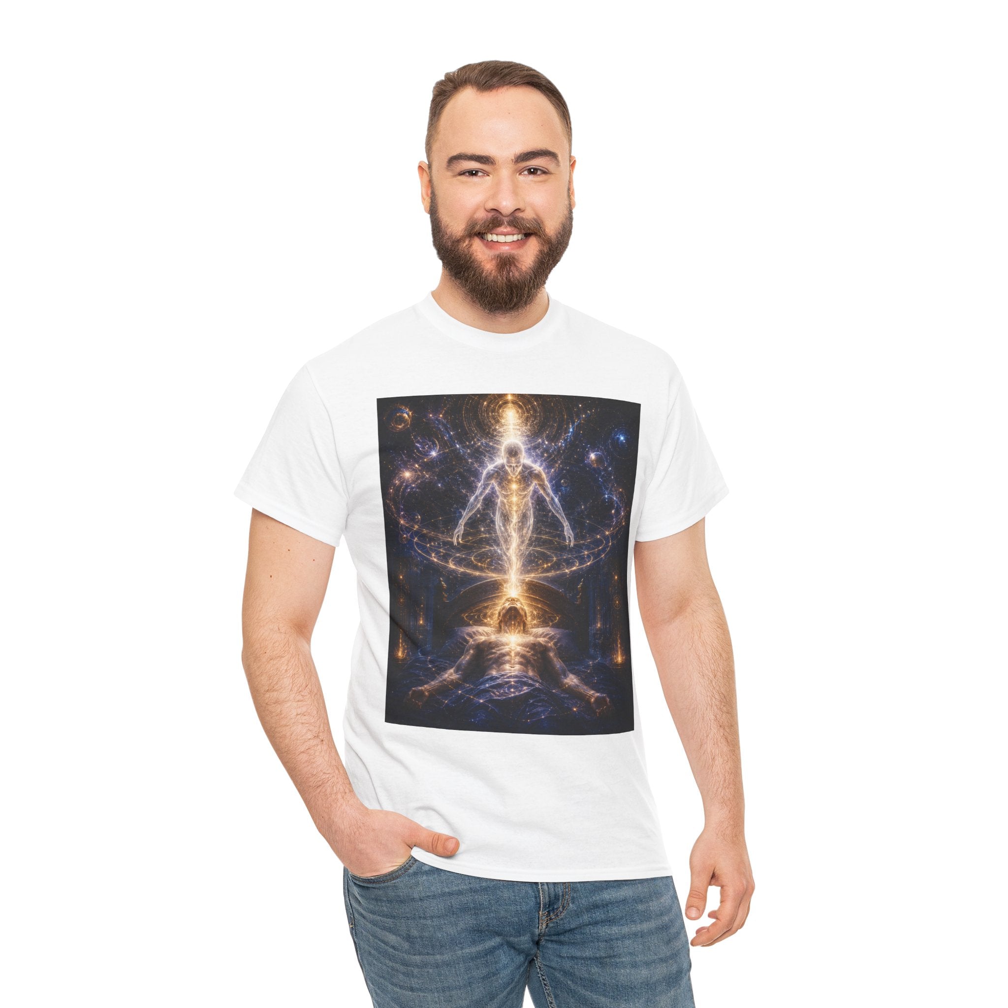 Return to Body Spiritual T Shirt – Cosmic Energy Alignment Meditation Graphic Tee