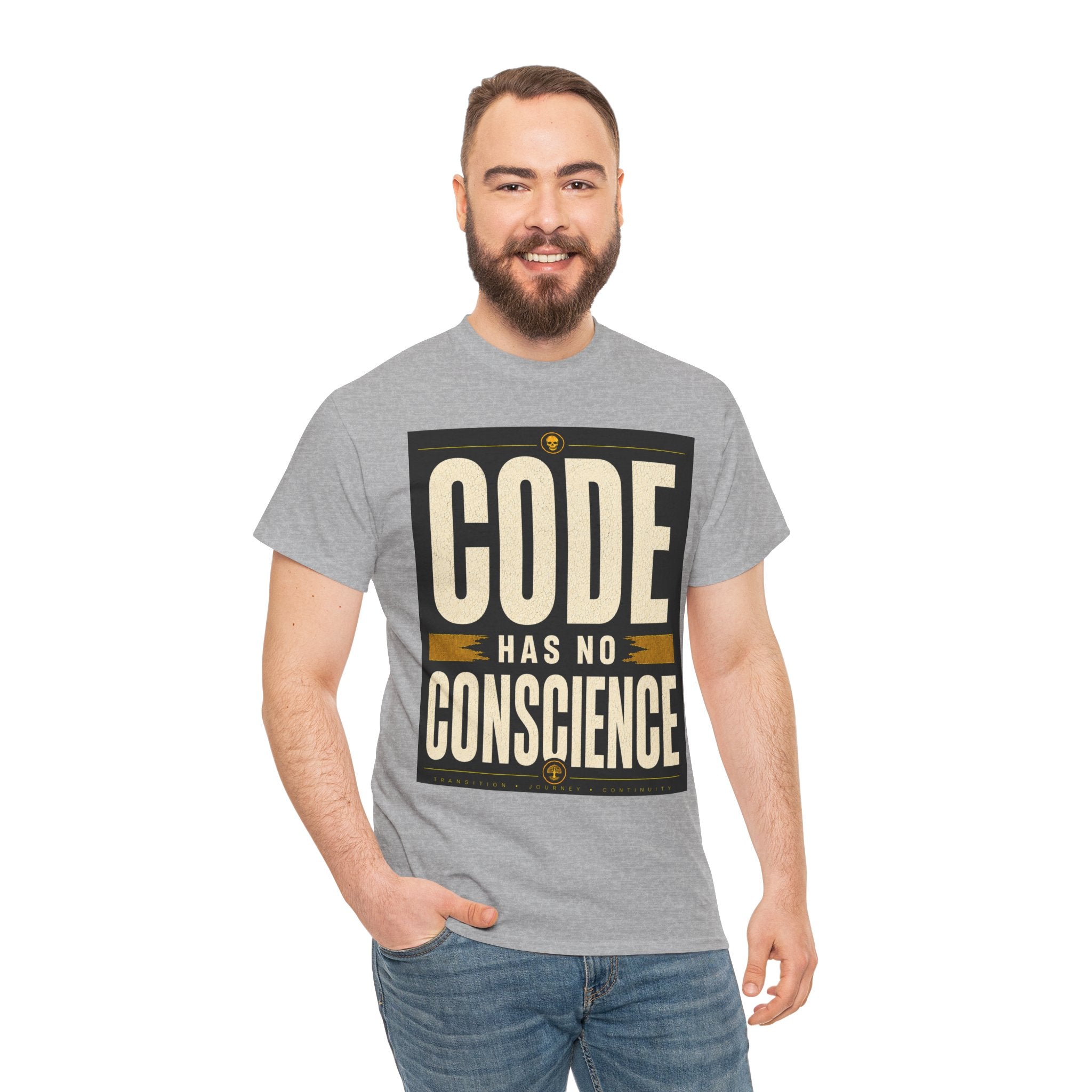 Code Has No Conscience T Shirt – Retro AI Philosophy Graphic Tee