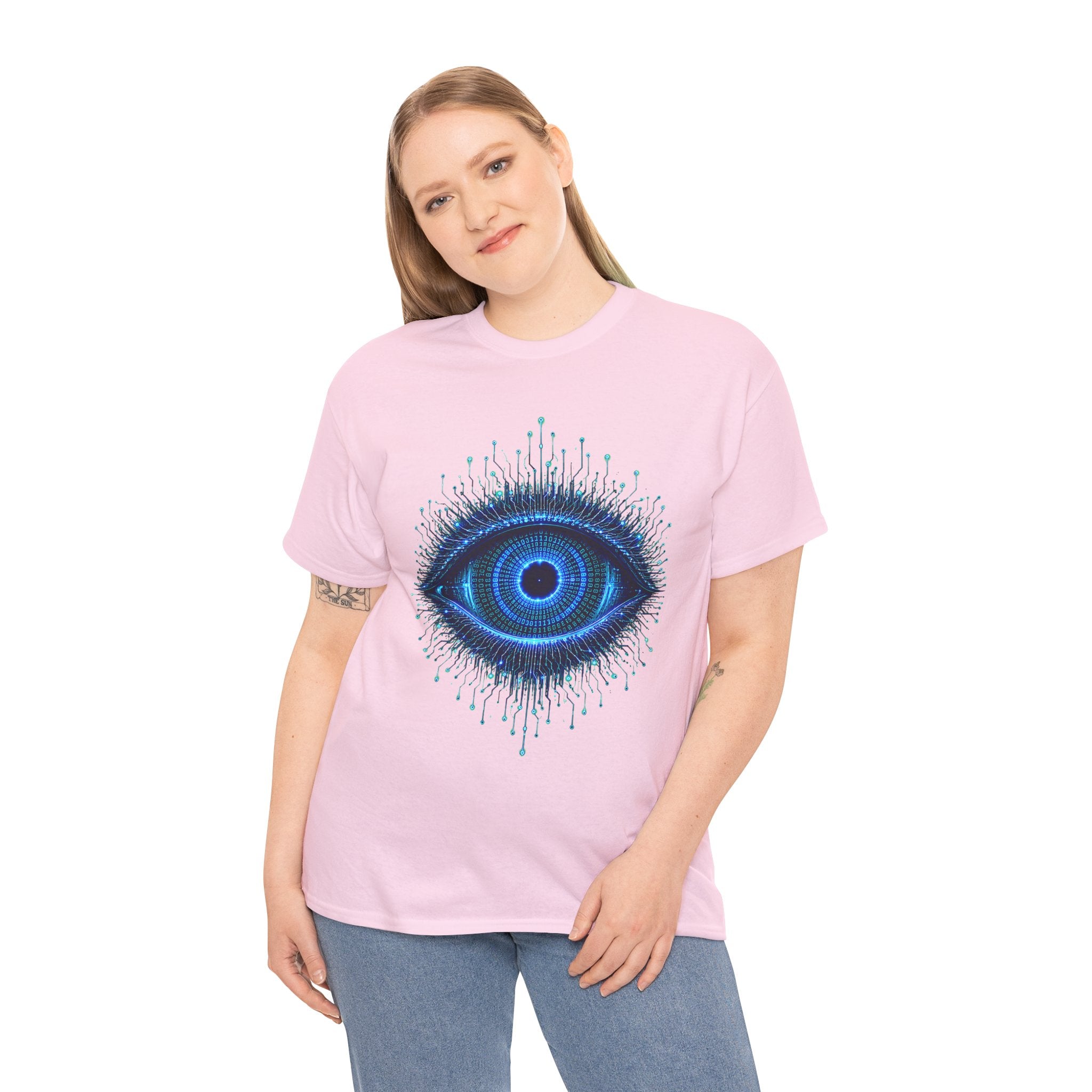 Quantum Eye Cyberpunk Graphic T-Shirt | WildOrbit
