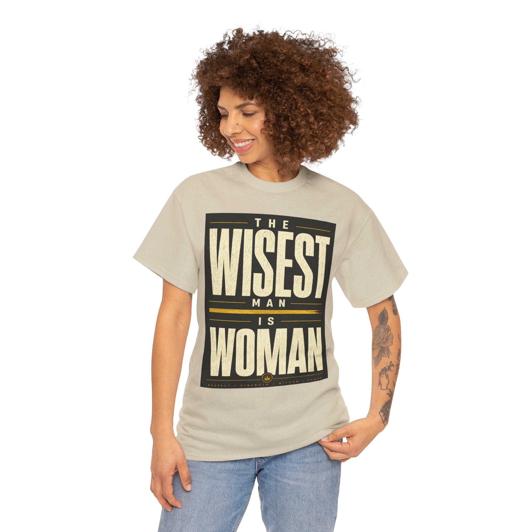 The Wisest Man Is Woman T-Shirt – Empowering Feminist Quote Graphic Tee