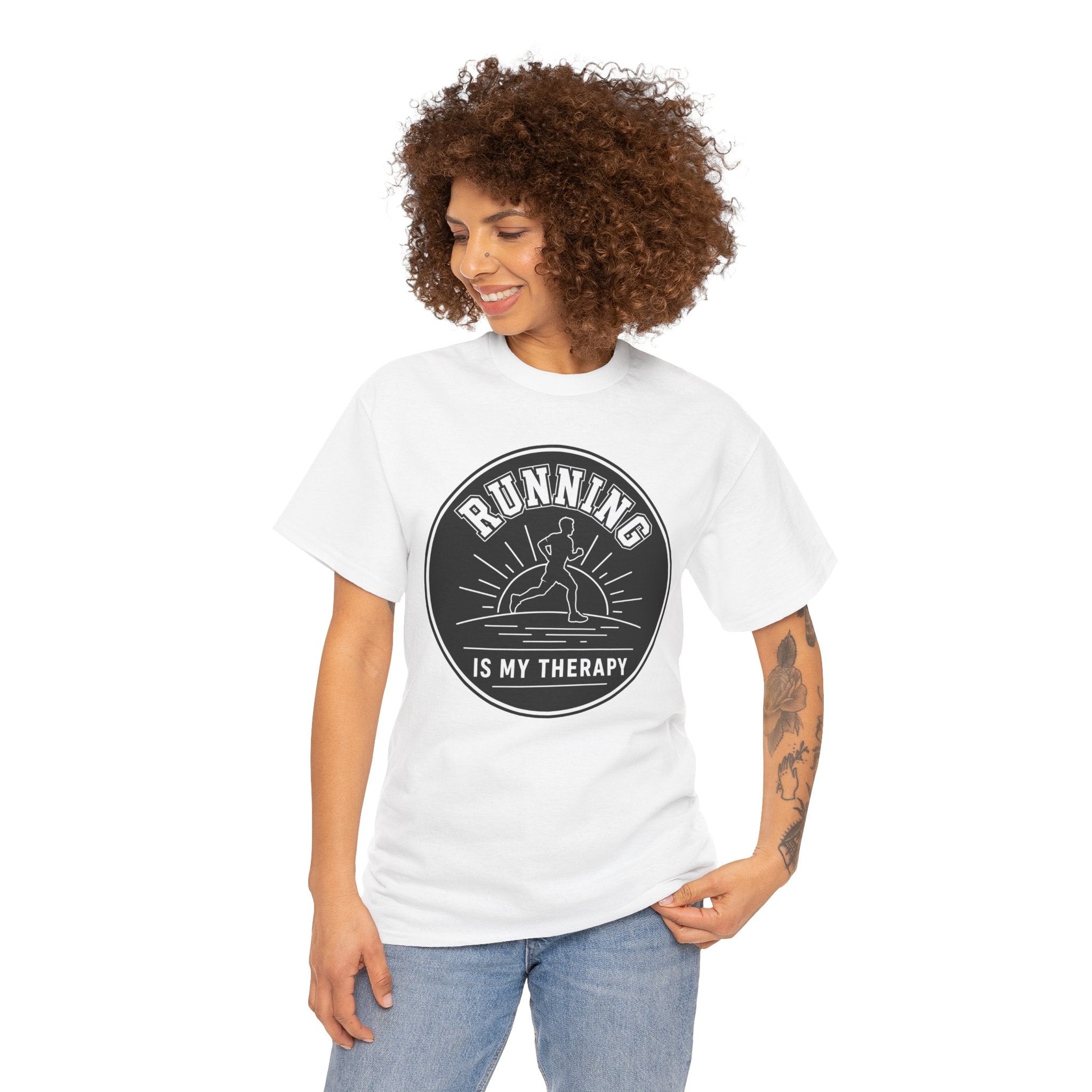 Running Is My Therapy T-Shirt – Sunrise Runner Graphic Tee
