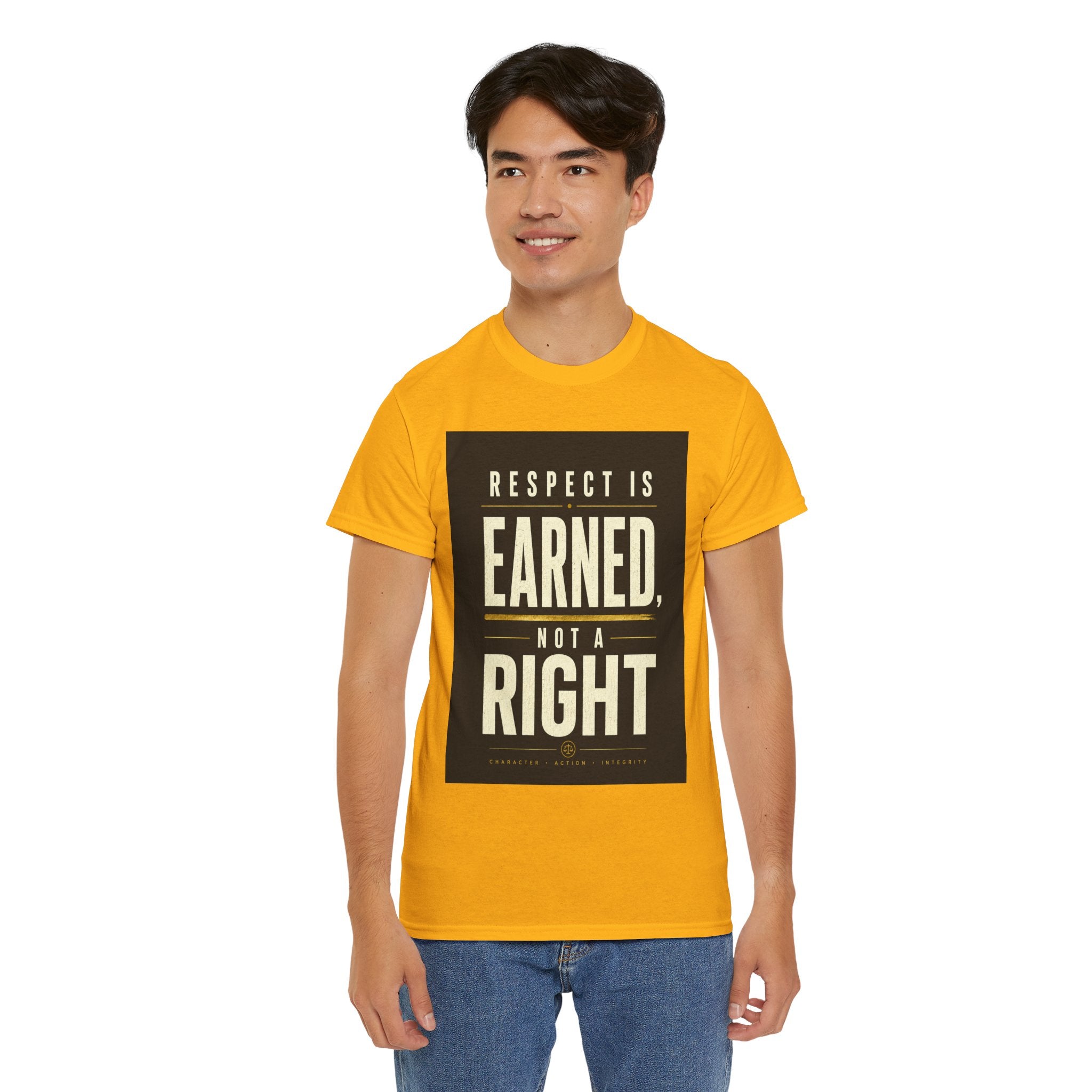 Respect Is Earned Not a Right T Shirt – Motivational Quote Graphic Tee for Men & Women