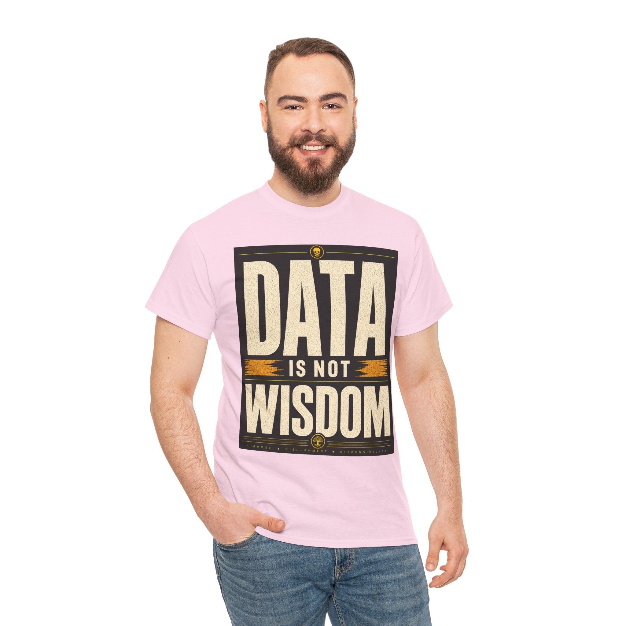 Data Is Not Wisdom T Shirt – Retro Philosophy Tech Graphic Tee