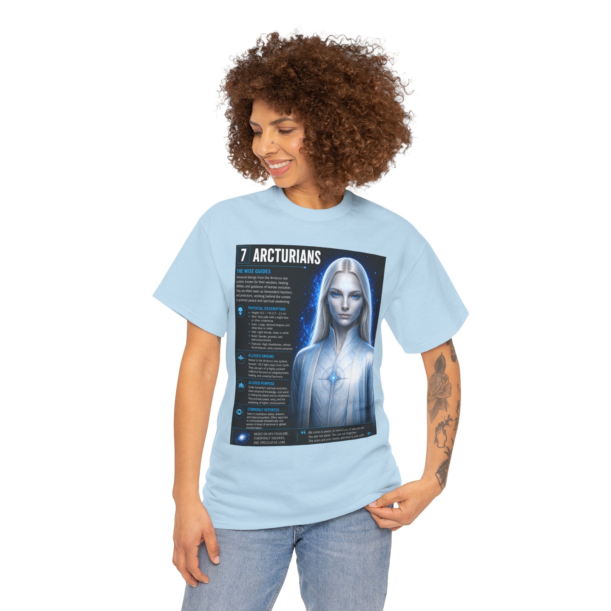 Arcturians Alien T-Shirt – Ancient Aliens Sci-Fi Informational Graphic Tee for UFO Fans