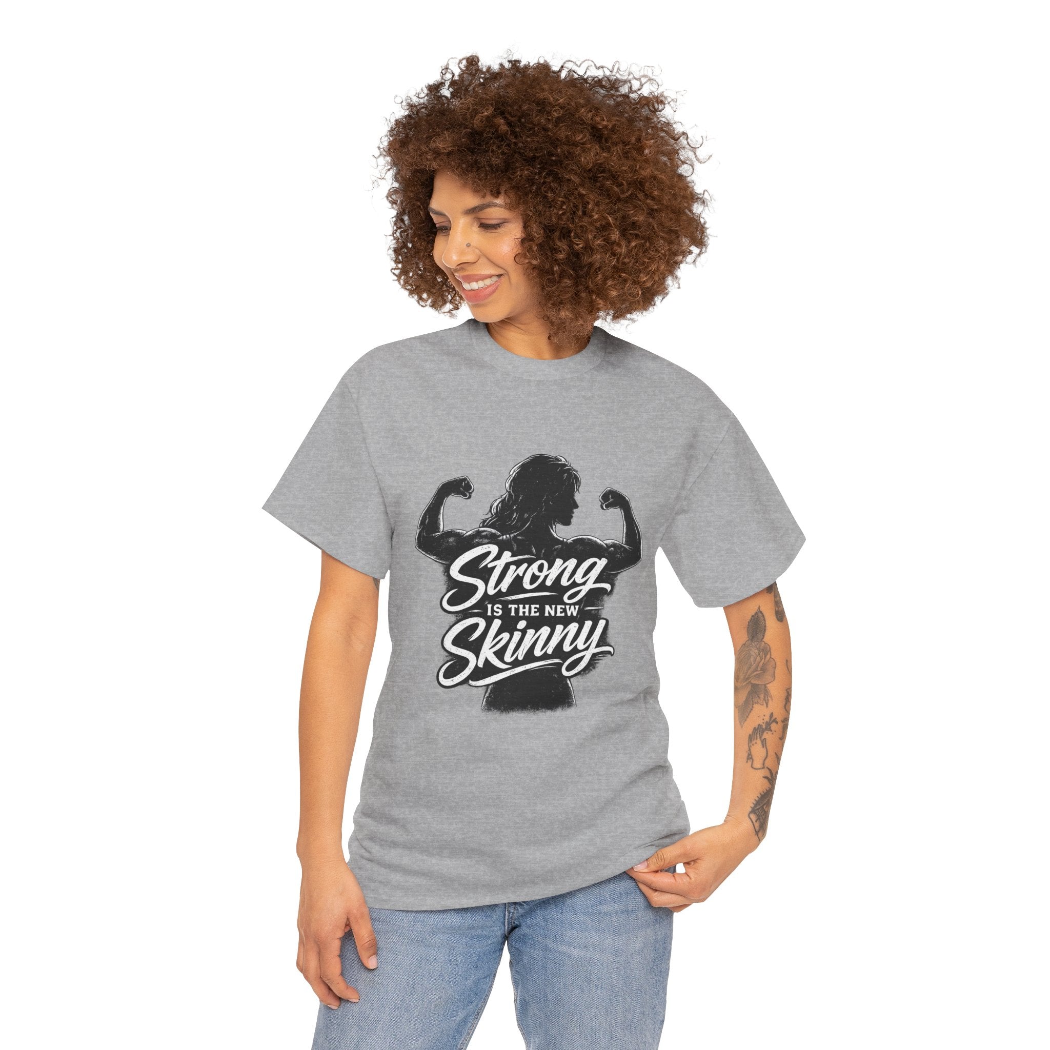 Strong Is The New Skinny T-Shirt | Women's Empowerment Gym Shirt | Weightlifting Gift for Her