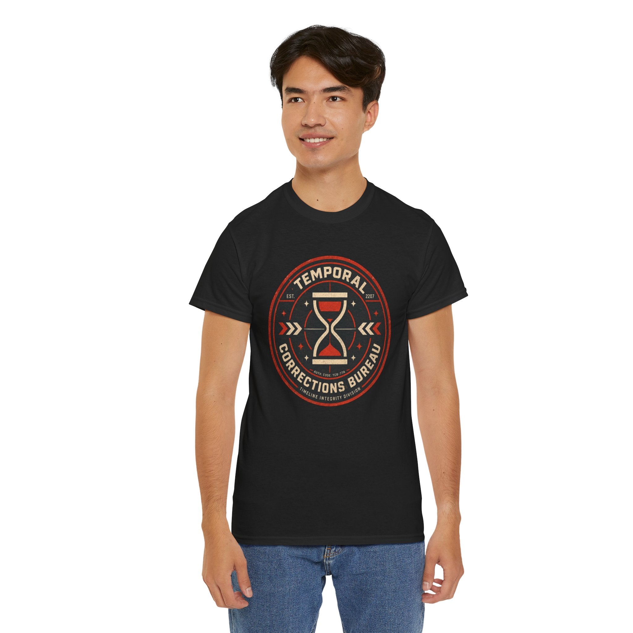 Time Travel Bureau Graphic T Shirt – Temporal Corrections Retro Futurism Sci Fi Tee