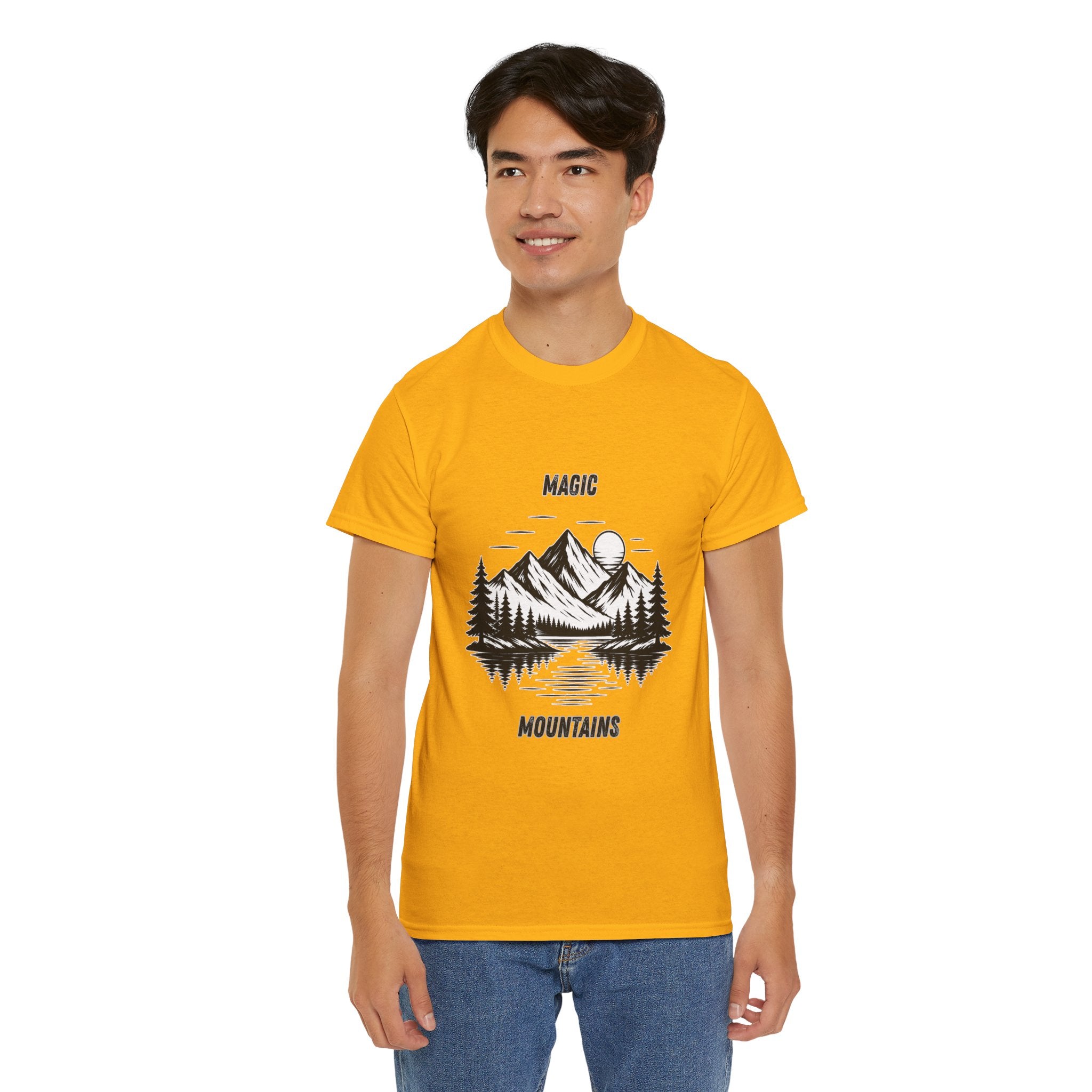 Magic Mountains T Shirt – Scenic Mountain Adventure Hiking & Camping Graphic Tee