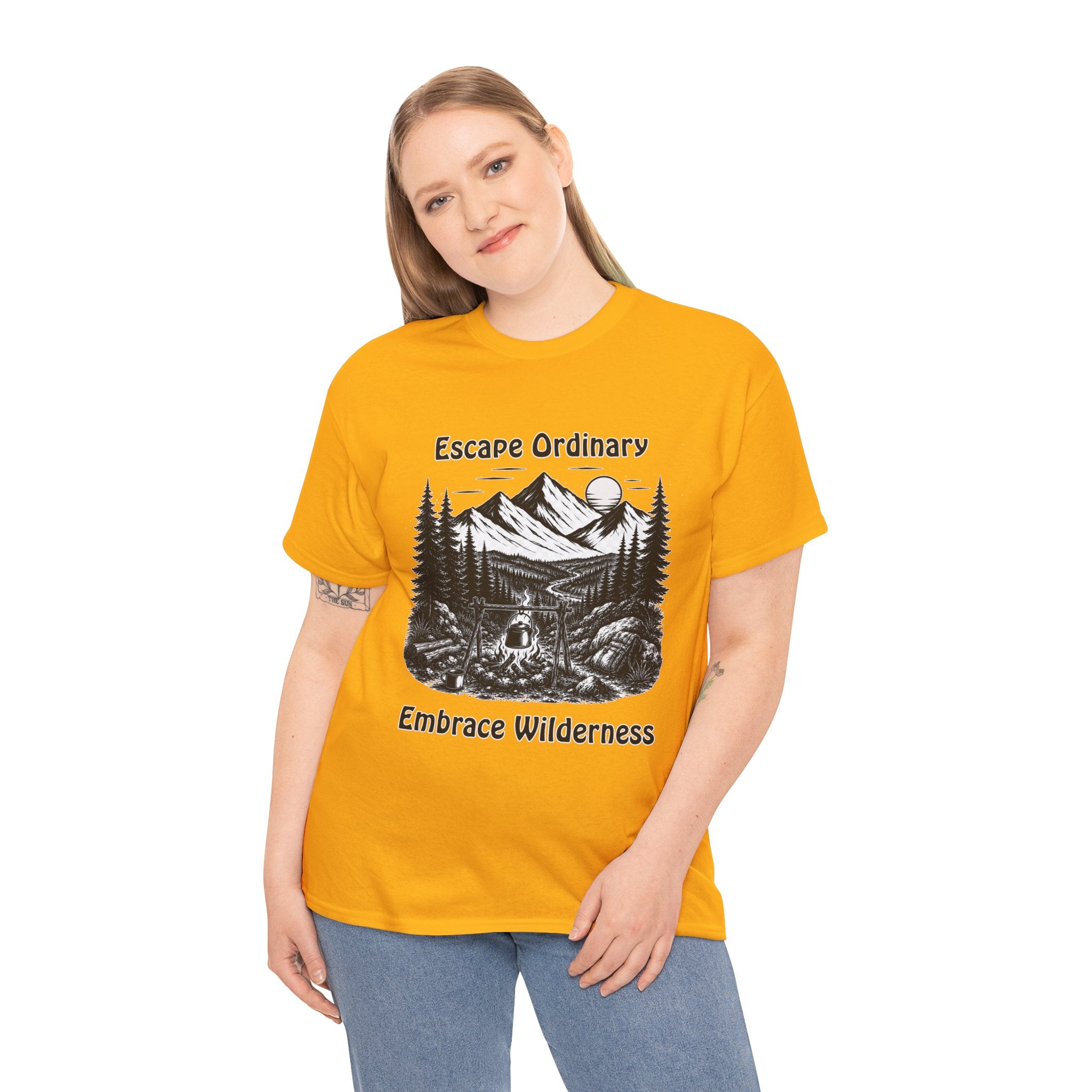 Escape Ordinary Embrace Wilderness T Shirt – Vintage Camping Hiking Mountain Adventure Tee