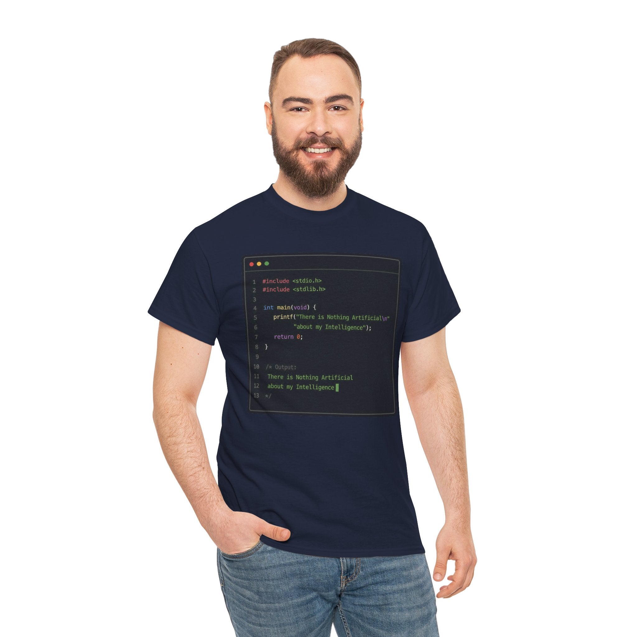 Programmer Code T Shirt – There Is Nothing Artificial About My Intelligence Developer Graphic Tee